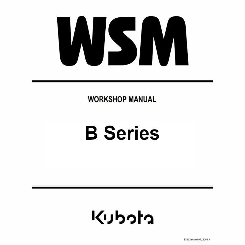 Kubota B-Series Shop Manuals