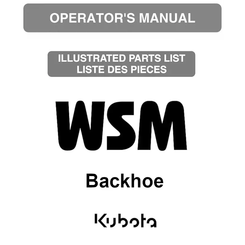 Kubota Backhoe Manuals