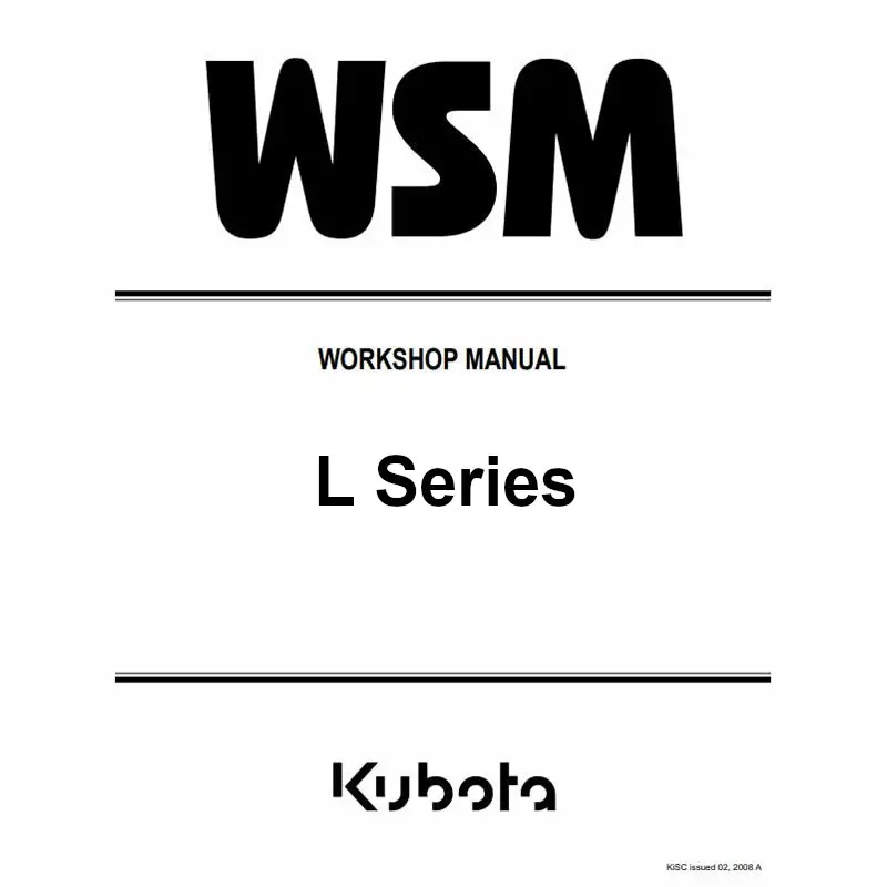 Kubota L-Series Kubota Shop Manuals