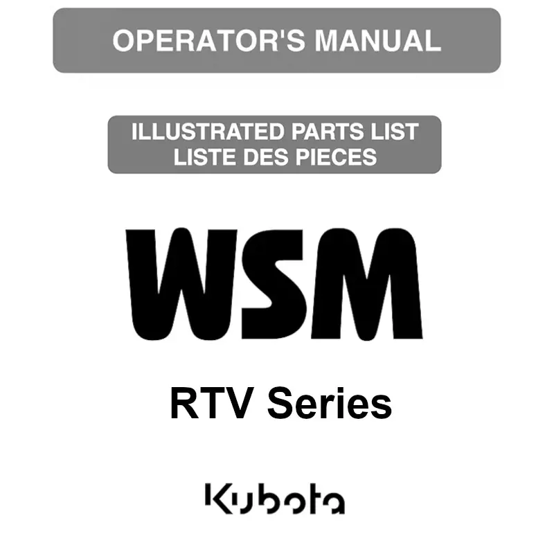 Kubota RTV Manuals