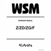 Kubota Z/ZD/ZG/F Shop Manuals