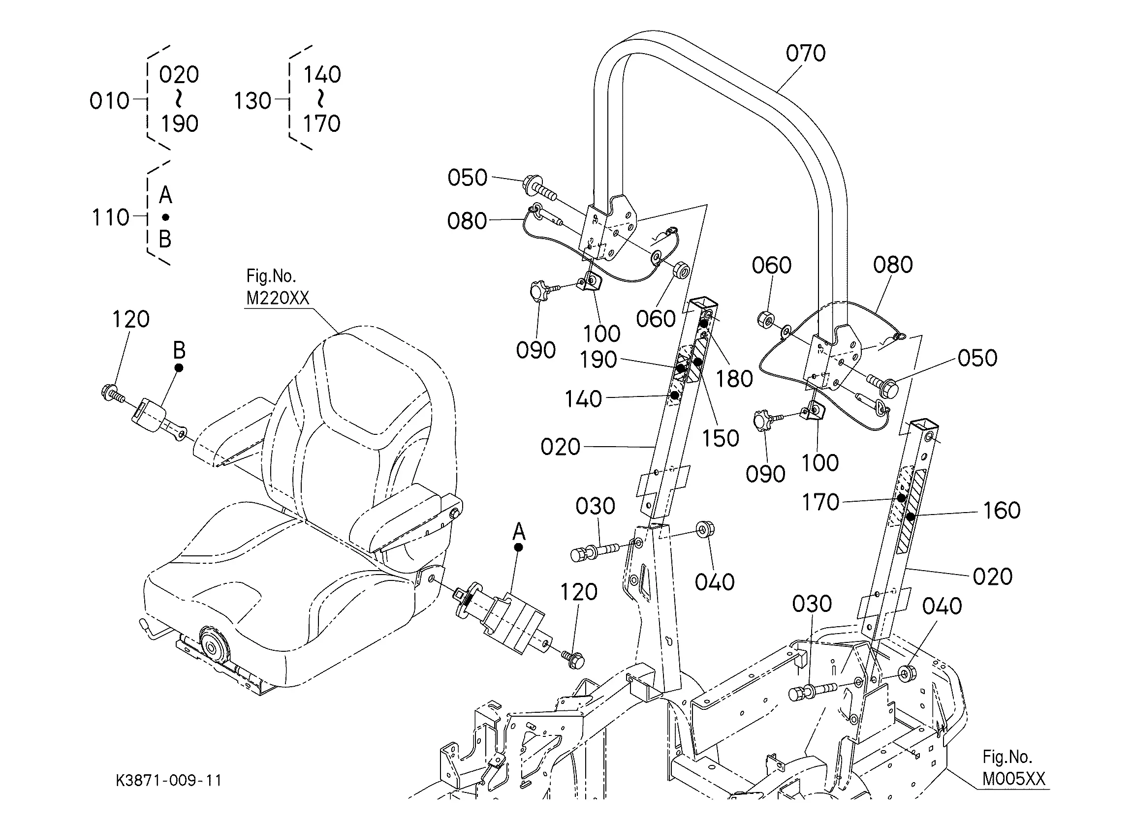 【k.k.】Drawing Numbers 3点SET Kubota Z723KH-3 Parts Diagrams