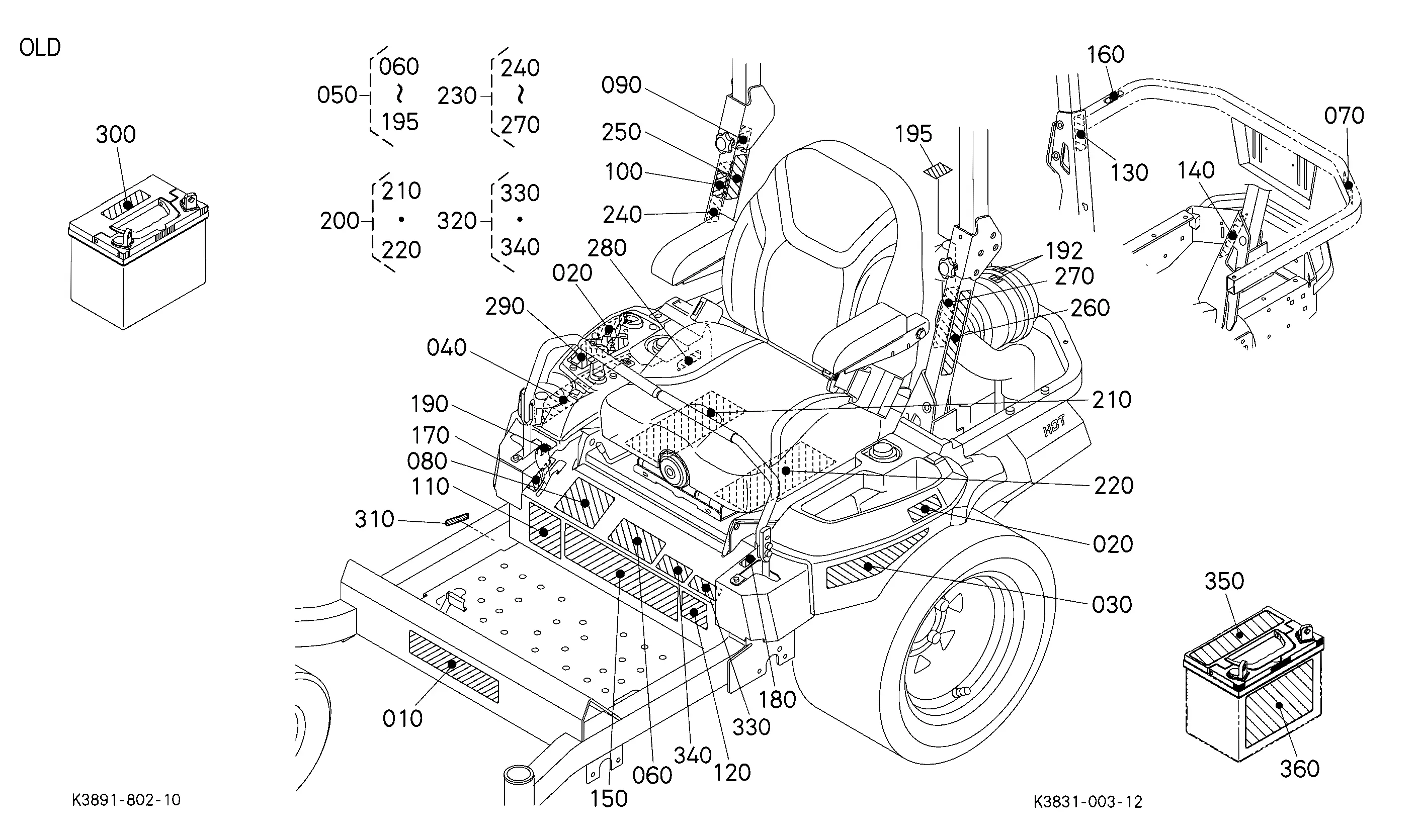 Kubota Z724XKW-3 Parts Diagrams
