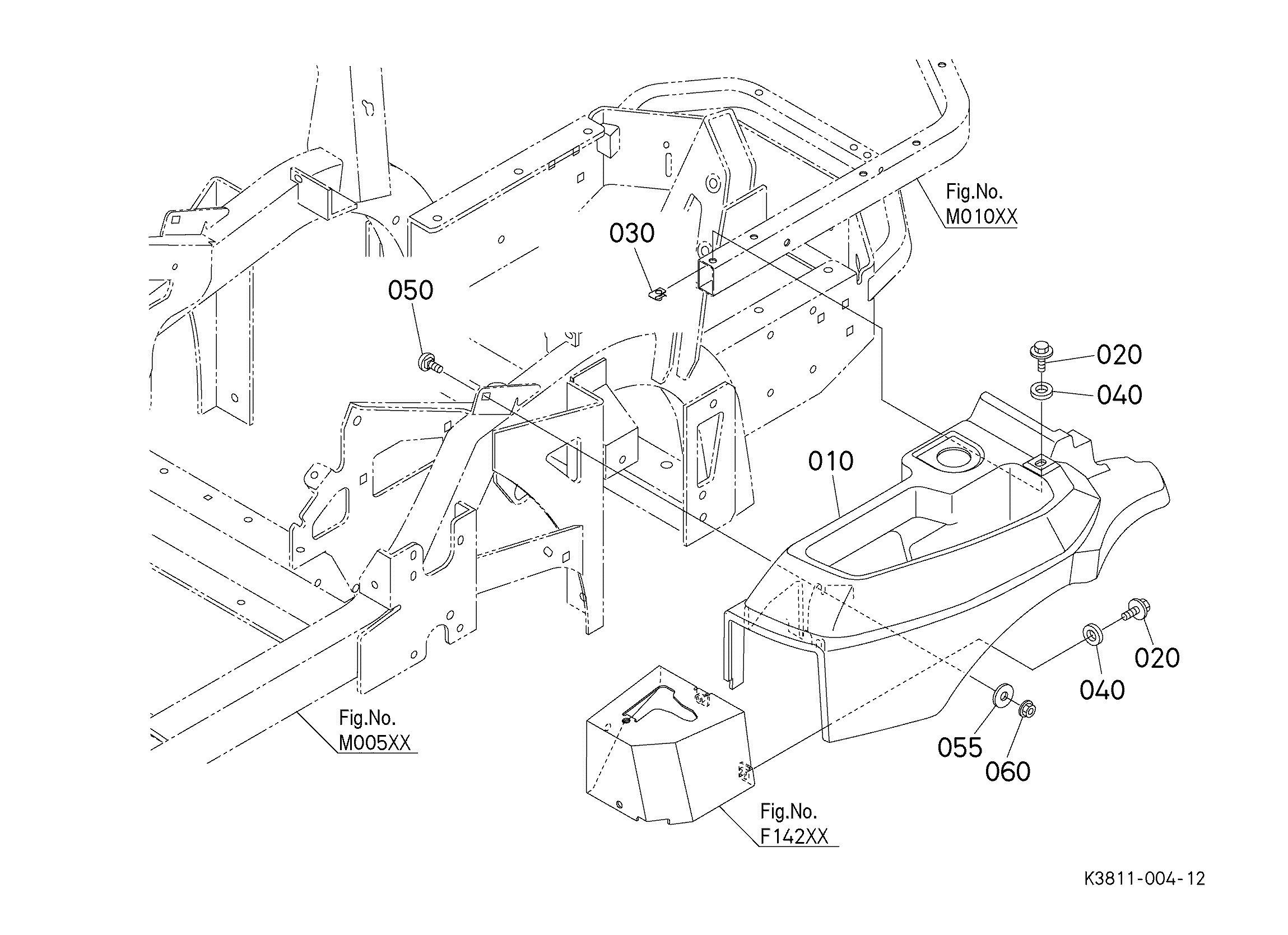 Kubota Z726XKW-3 Parts Diagrams