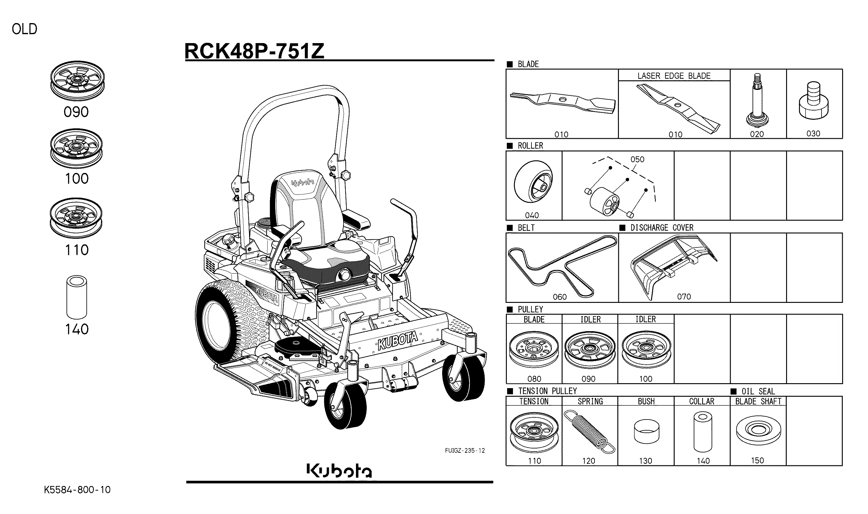 Kubota RCK48P-751Z Parts Diagrams