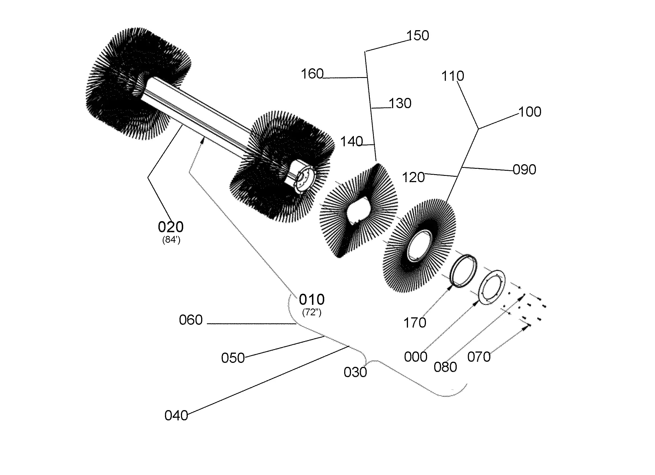 Kubota AP-AB72 AP-AB84 (Angle Broom) Parts Diagrams