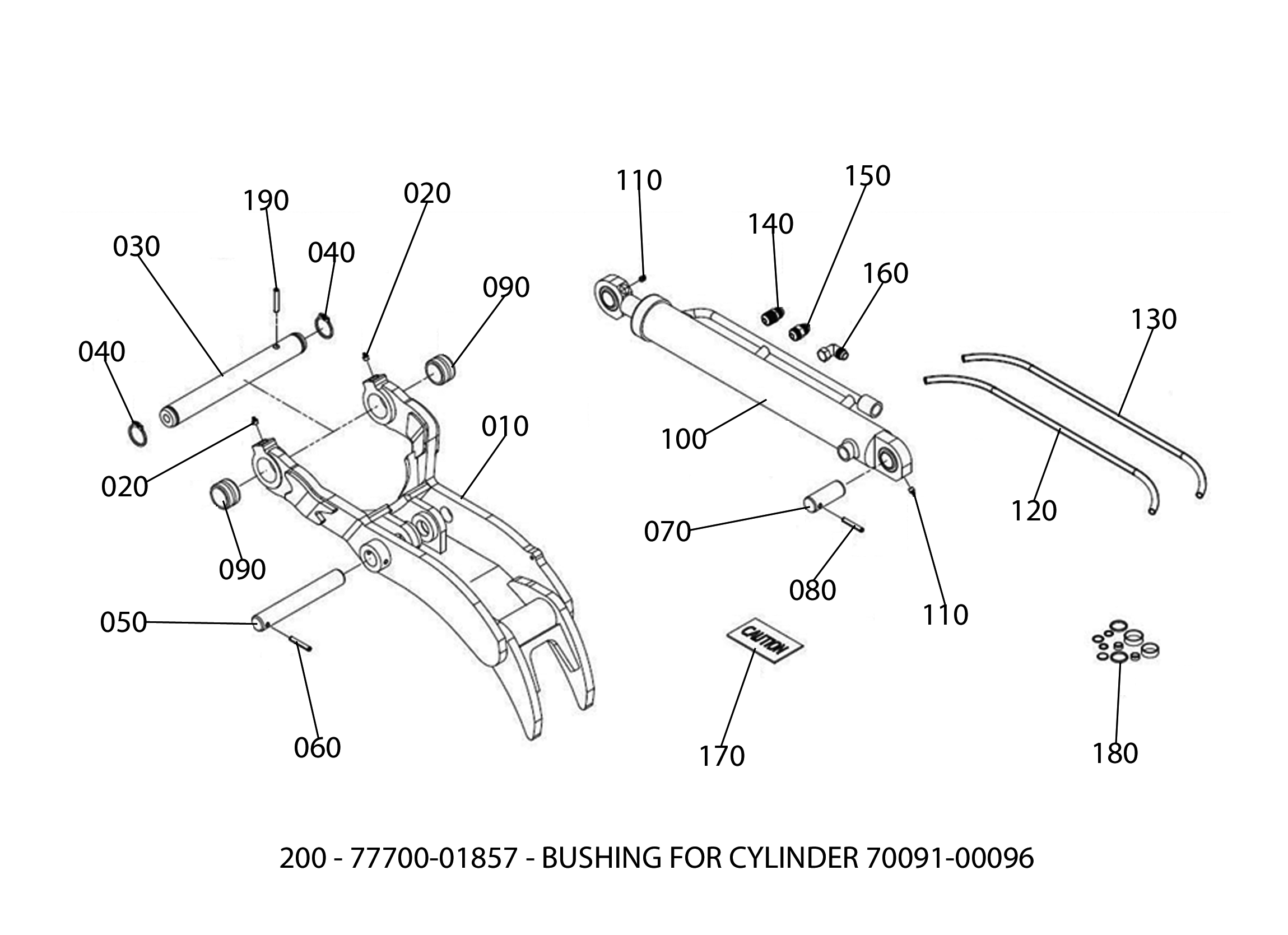 Kubota K7910 THUMB KIT (K7910 Thumb Kit) Parts Diagrams