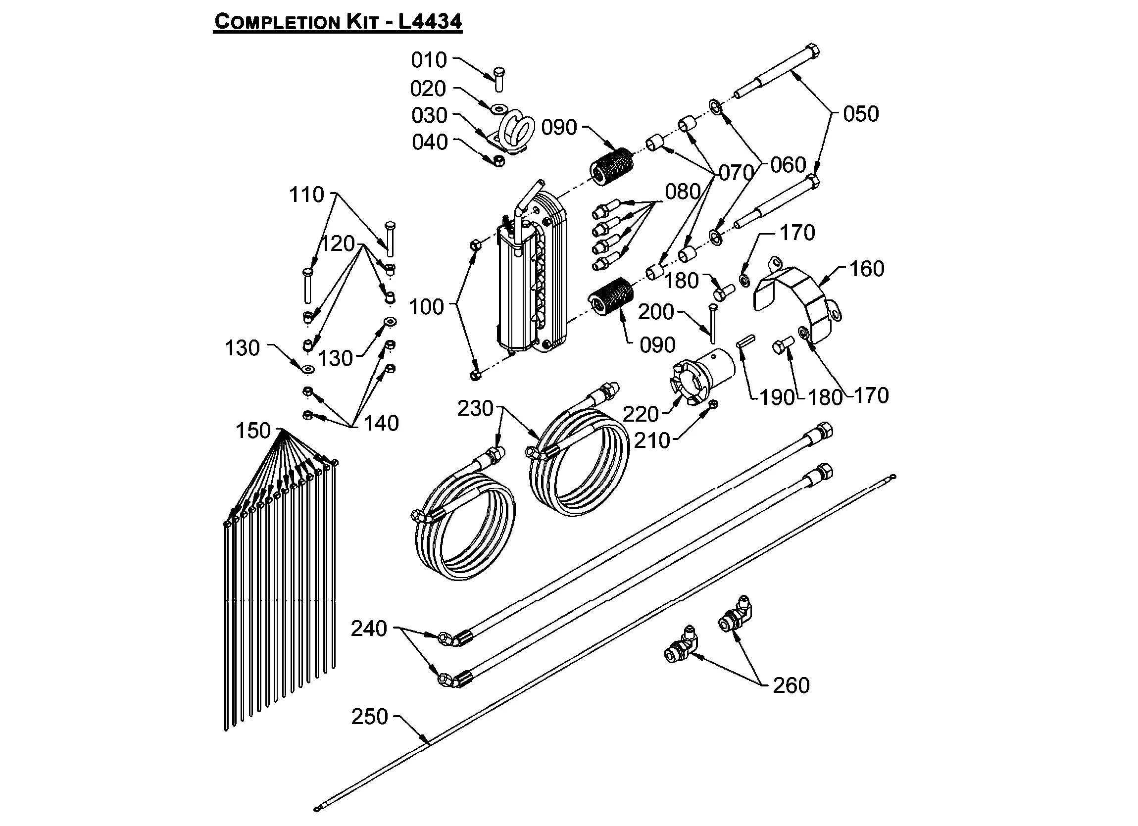 Kubota L4434 COMPLETION KIT Parts Diagrams