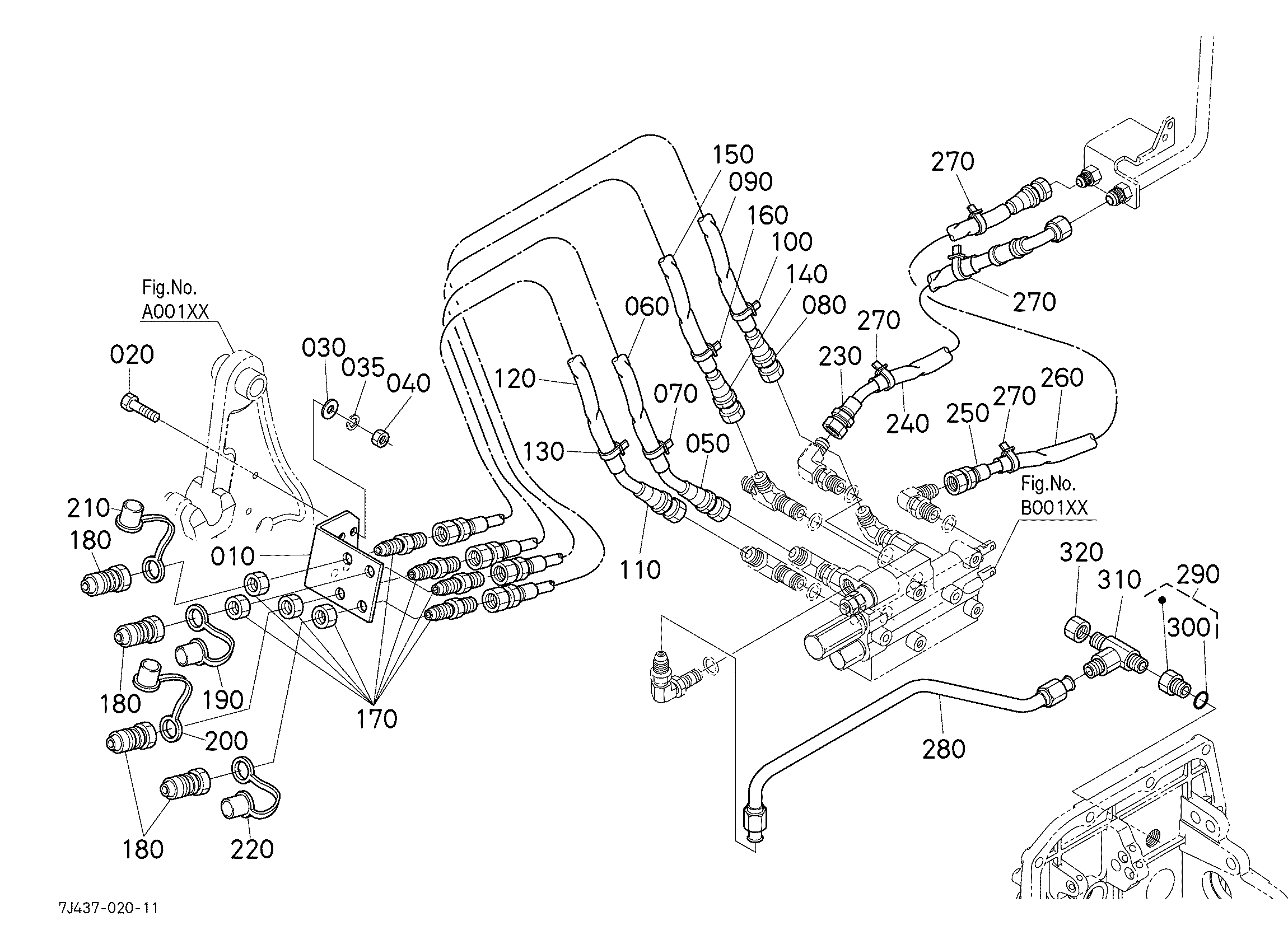 Kubota LA1154A Parts Diagrams