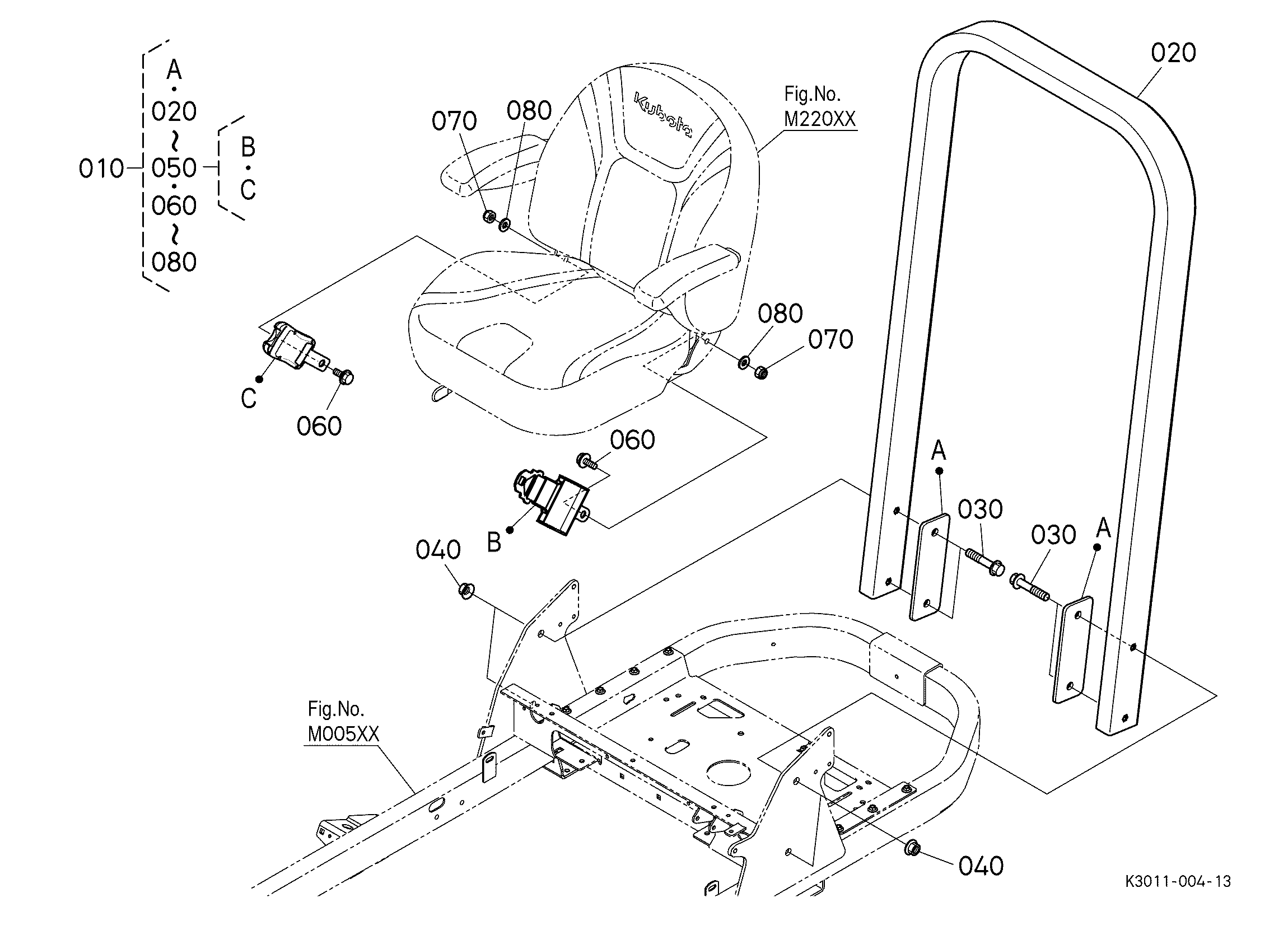 Kubota Z231KH Parts Diagrams