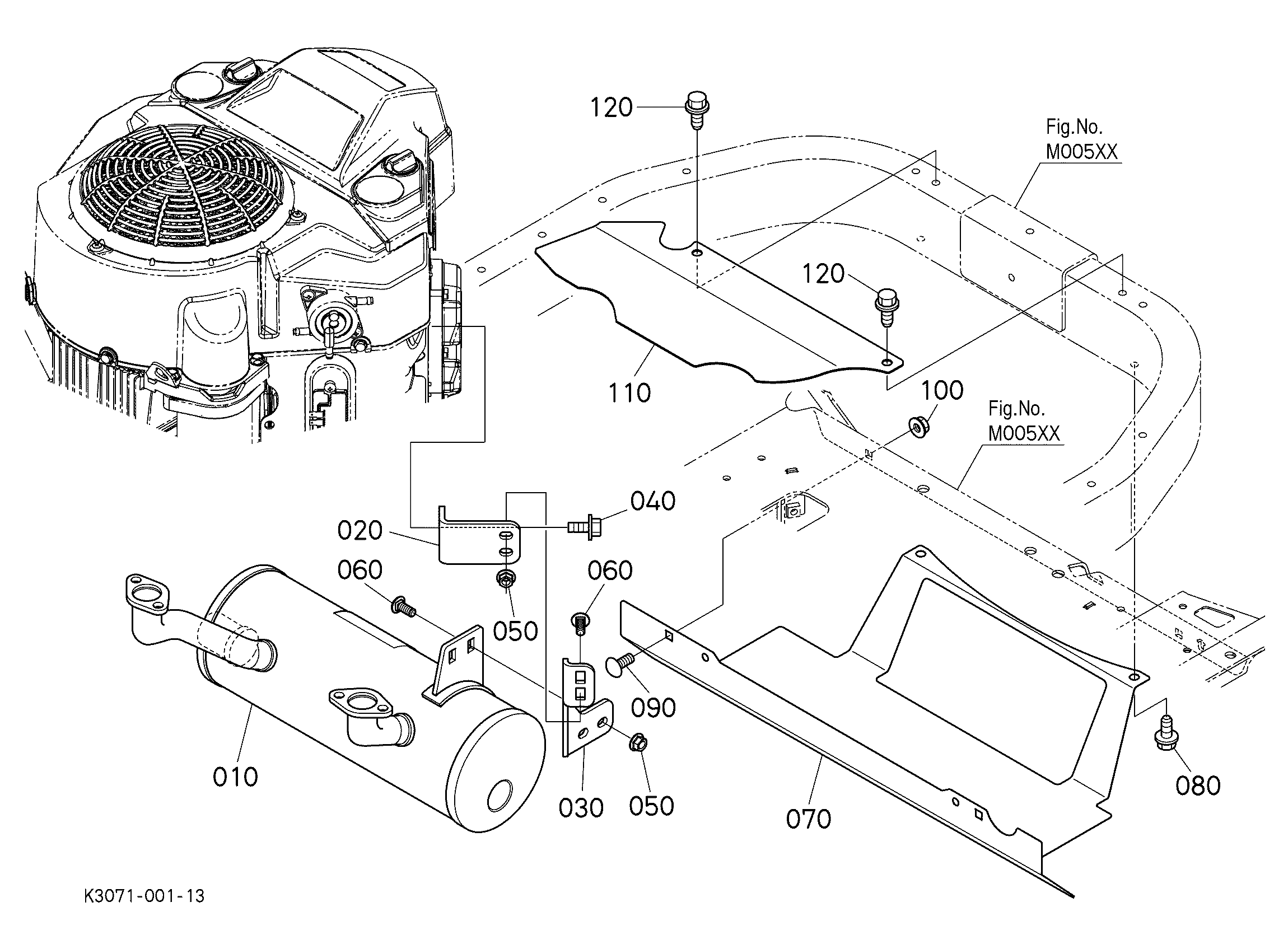 Kubota Z422KWT Parts Diagrams