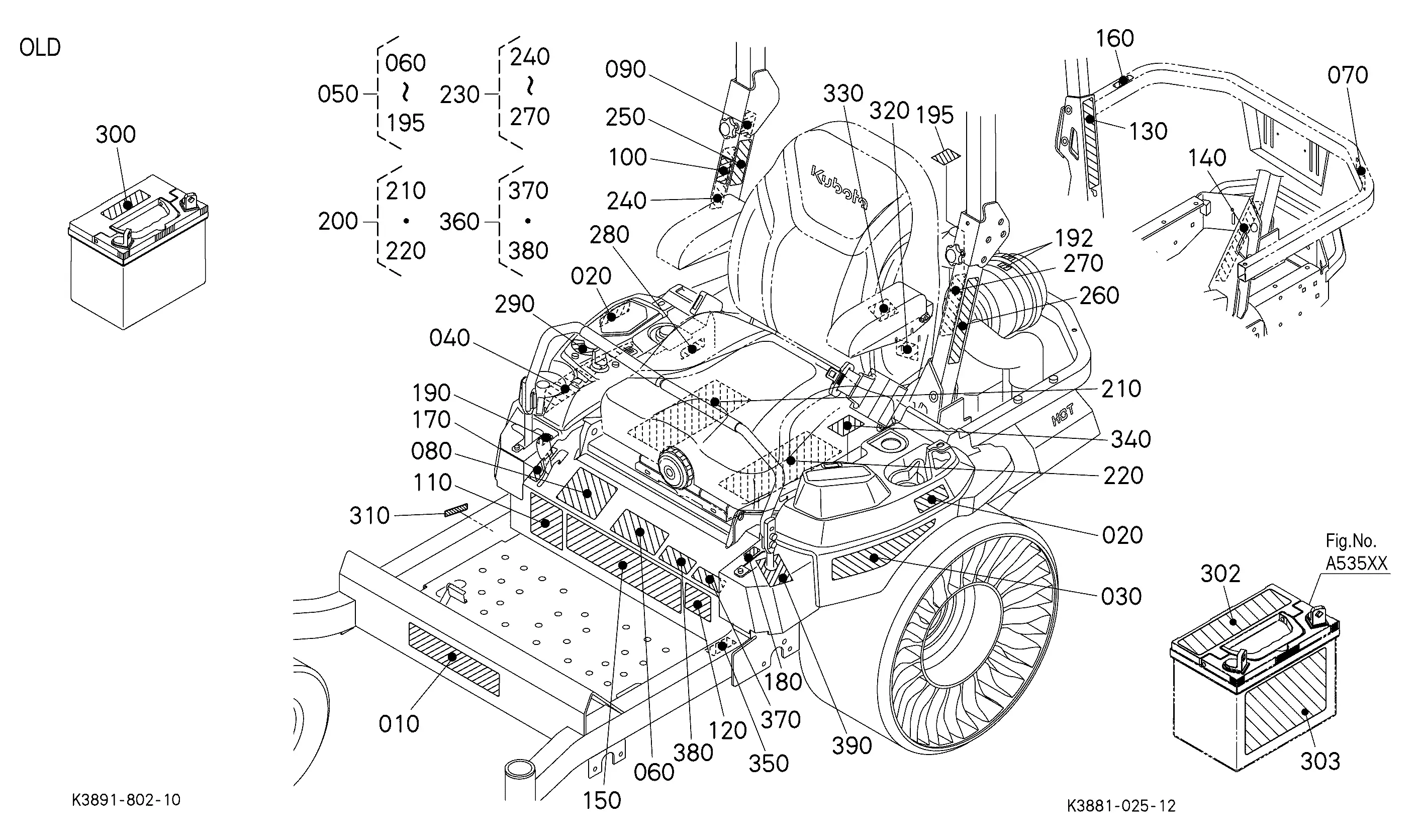 Kubota Z781KWITW Parts Diagrams