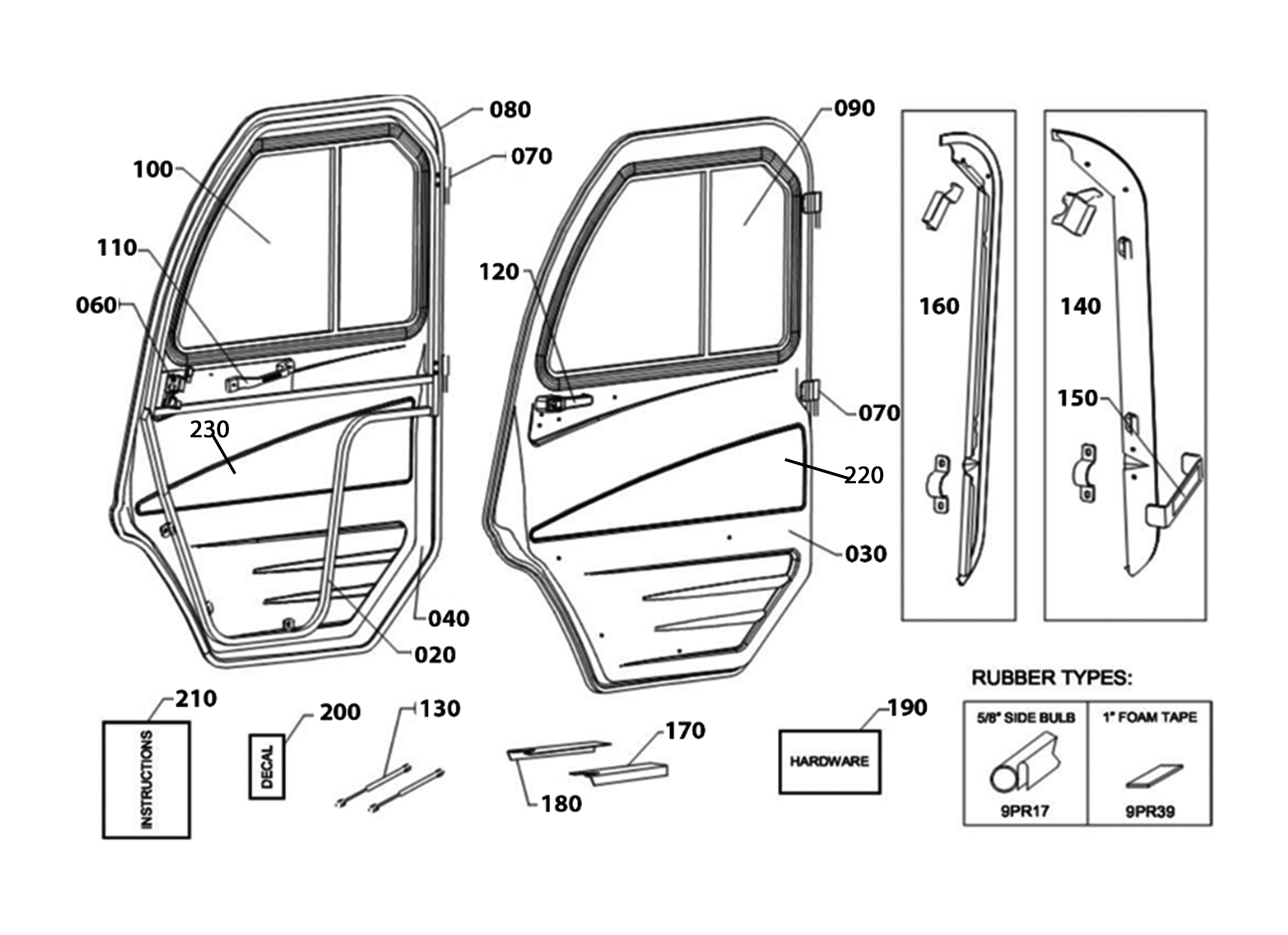 Kubota 77700-11821 RTV520 CAB (77700-11821 RTV520 Cab) Parts Diagrams