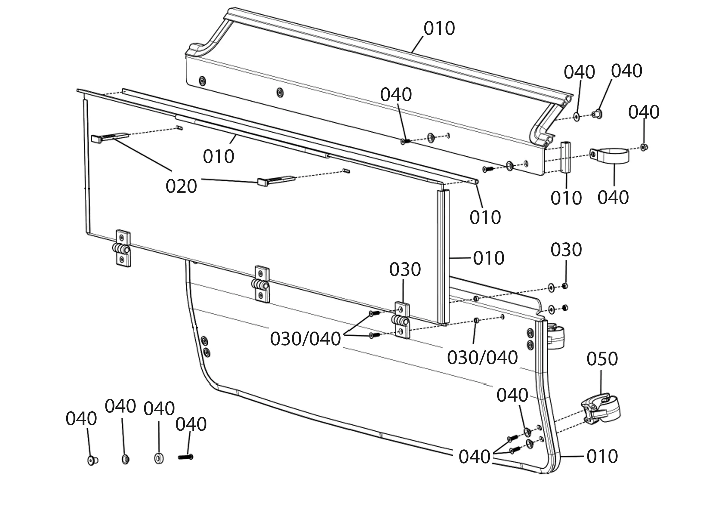 Kubota 77700-VP0805 RTV XG850 FLIP WINDSHIELD (RTV XG850 FLIP