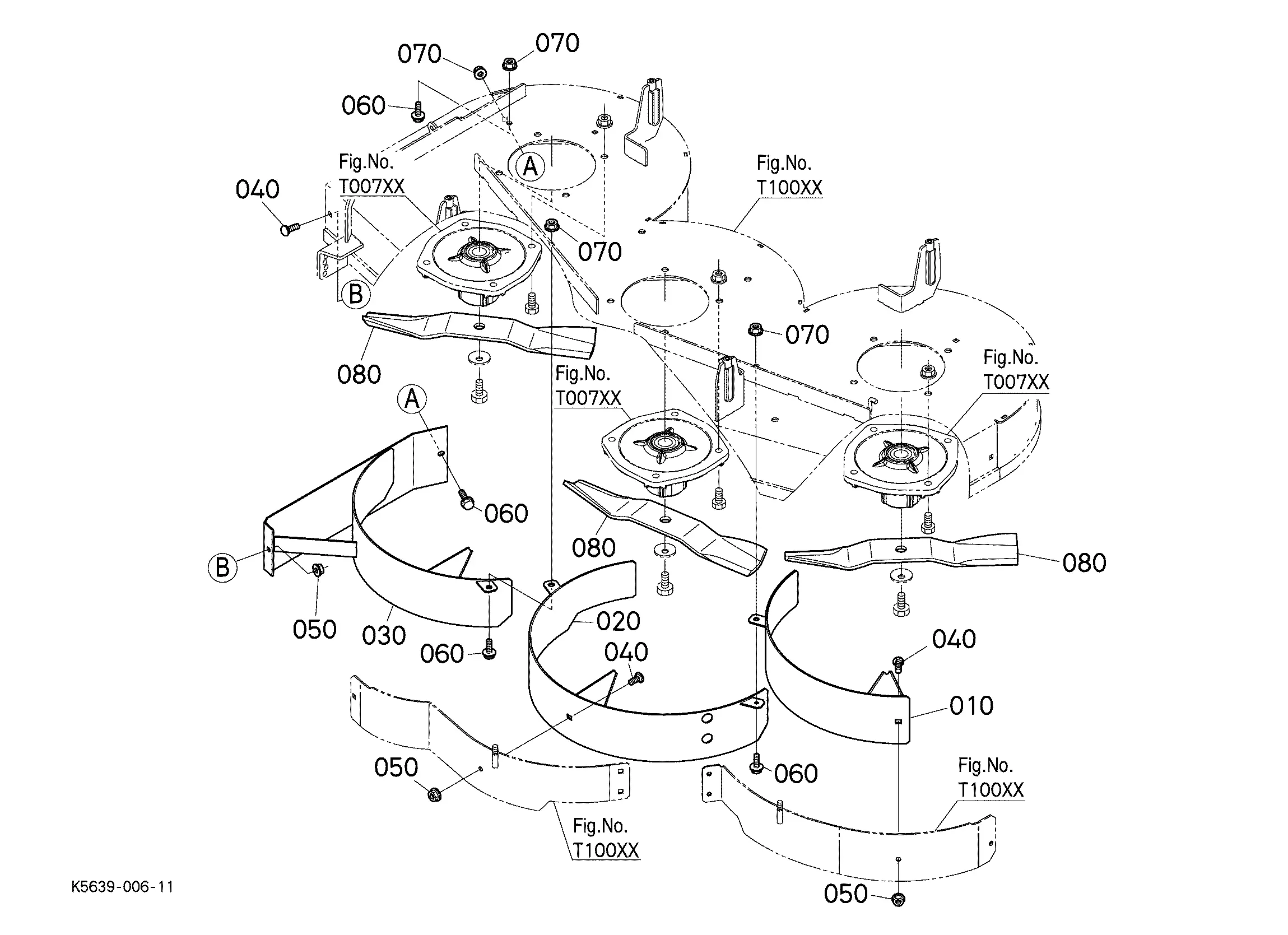 こうこページ Kubota RCK54P-127ZA(Z125EBR/Z125SKH/ZG127E/ZG127S) Parts