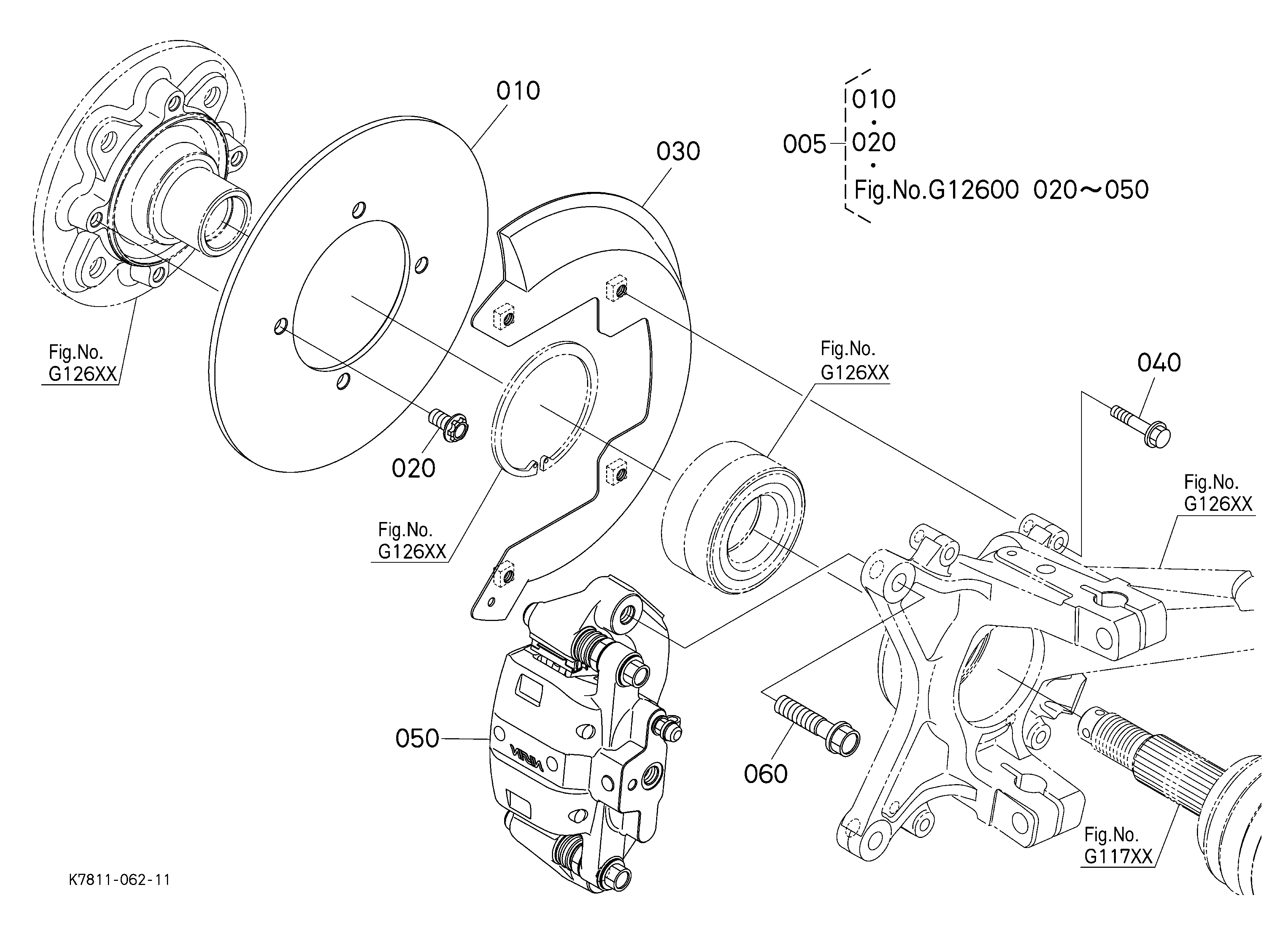 Kubota RTV-XG850G 2022 MODEL Parts Diagrams