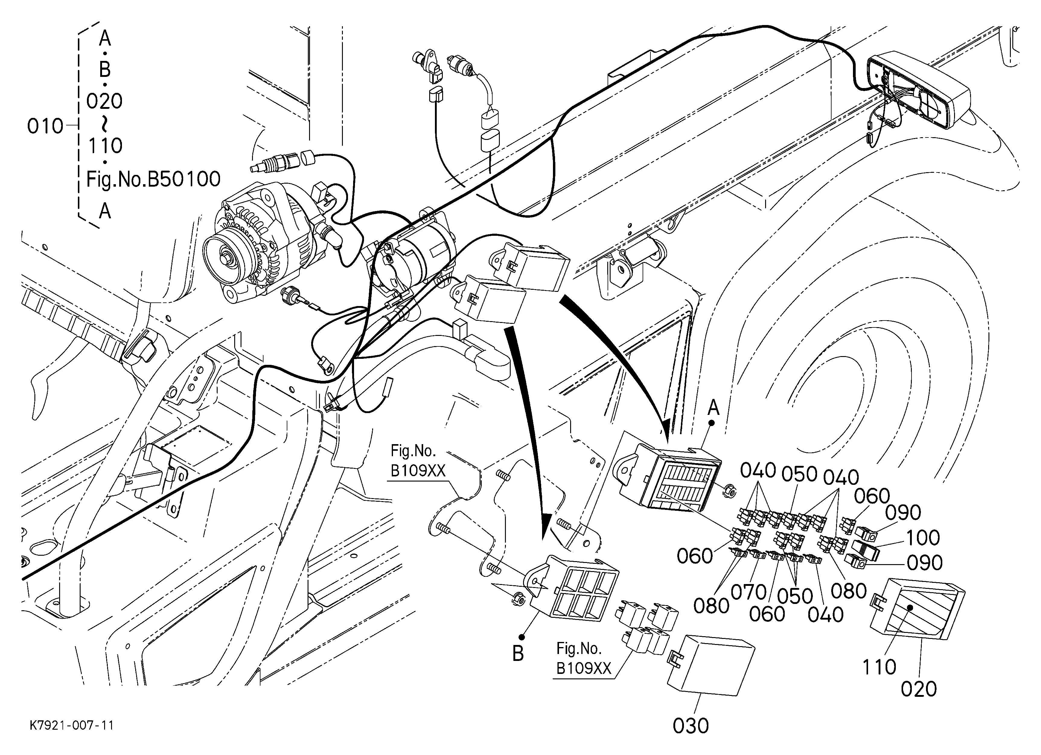 Kubota RTV-X1130R Parts Diagrams