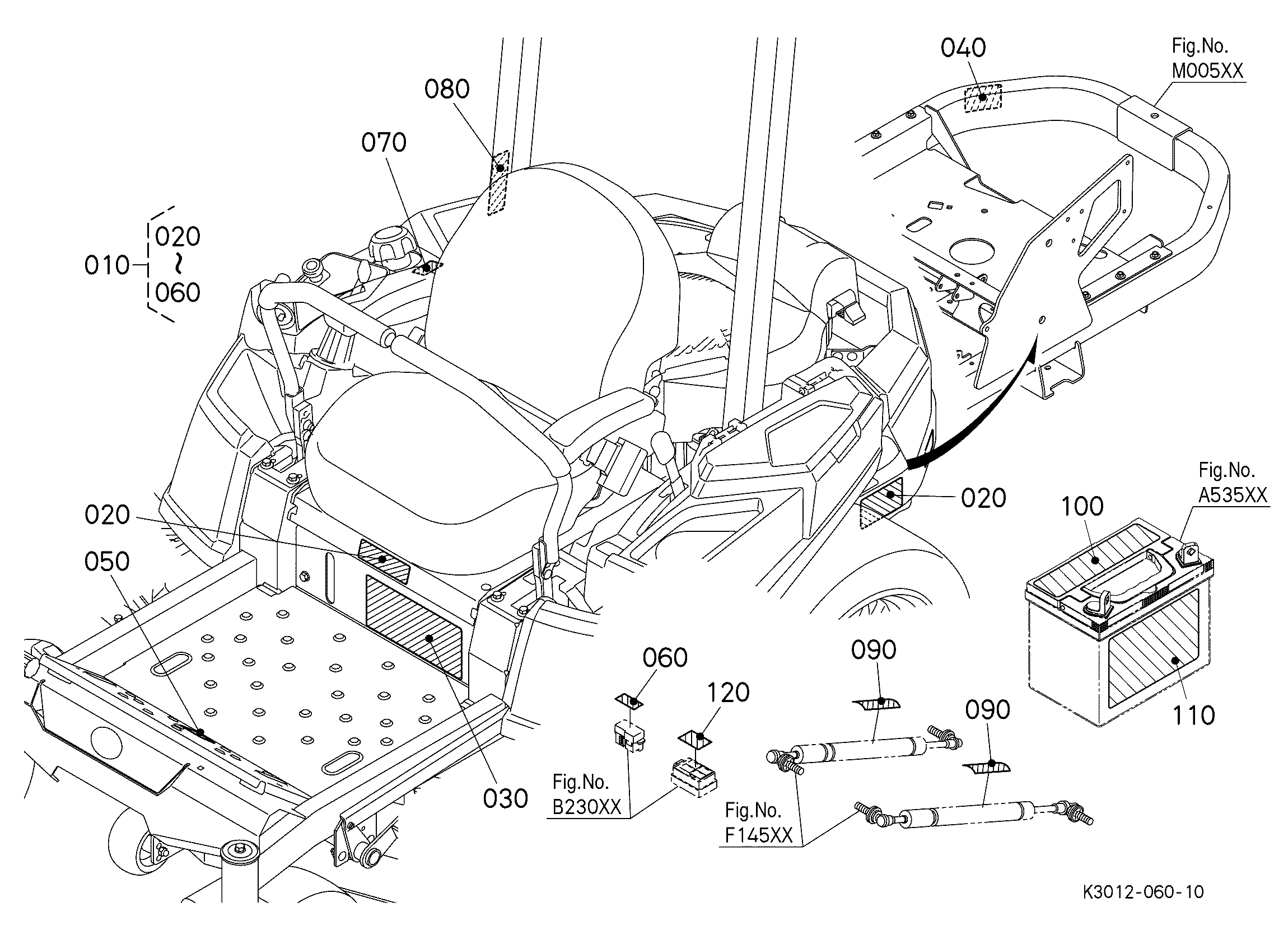 Kubota Z242KH Parts Diagrams
