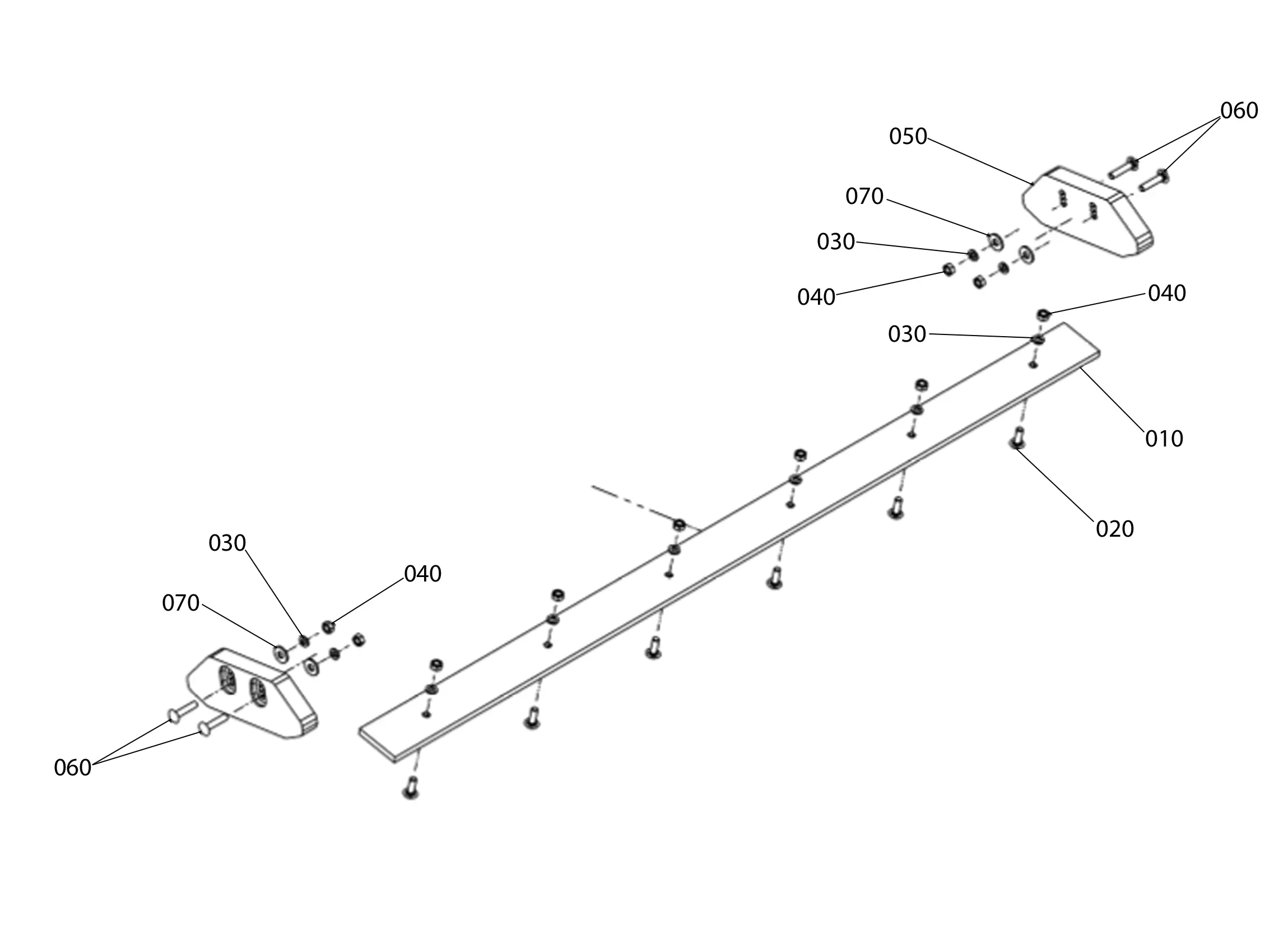 Kubota BX2817 (TIVAR CUTTING EDGE & SKID SHOES) Parts Diagrams
