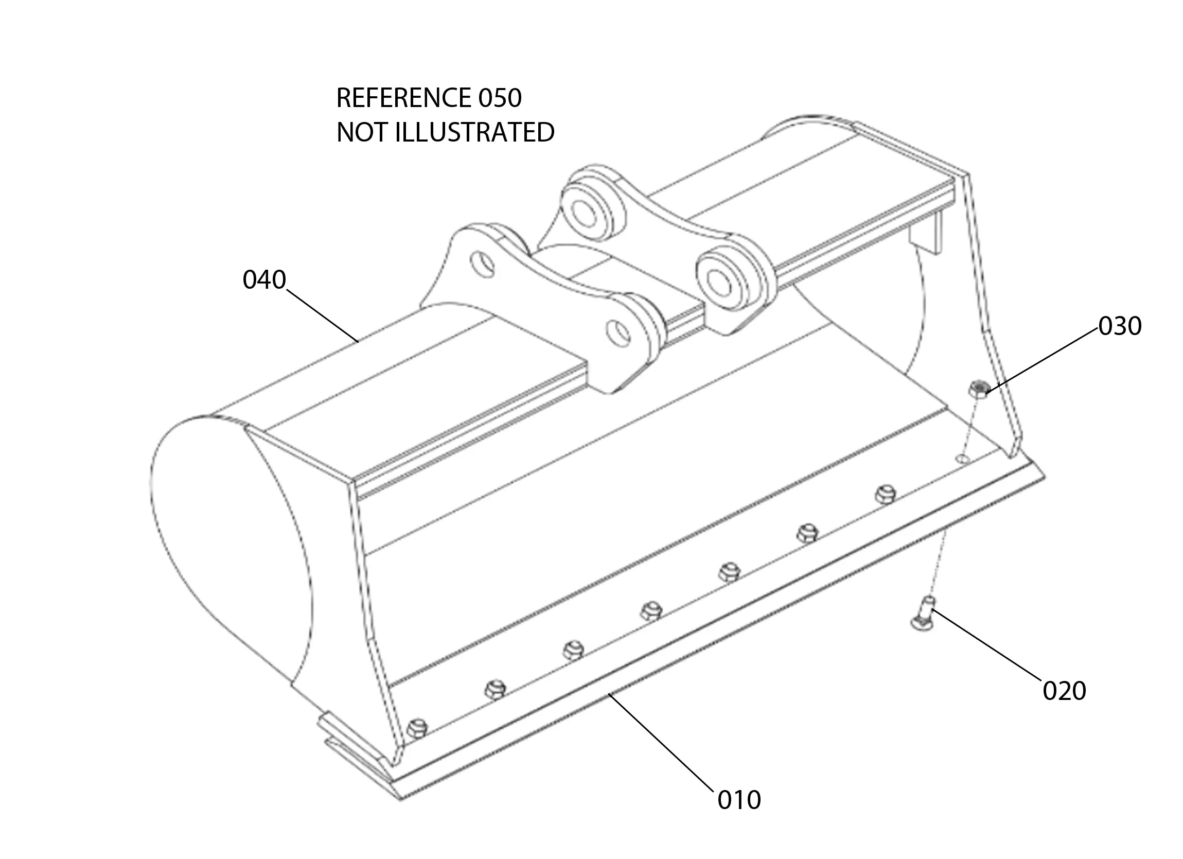kubota-k6136-48-pin-on-drainage-bucket-parts-diagrams