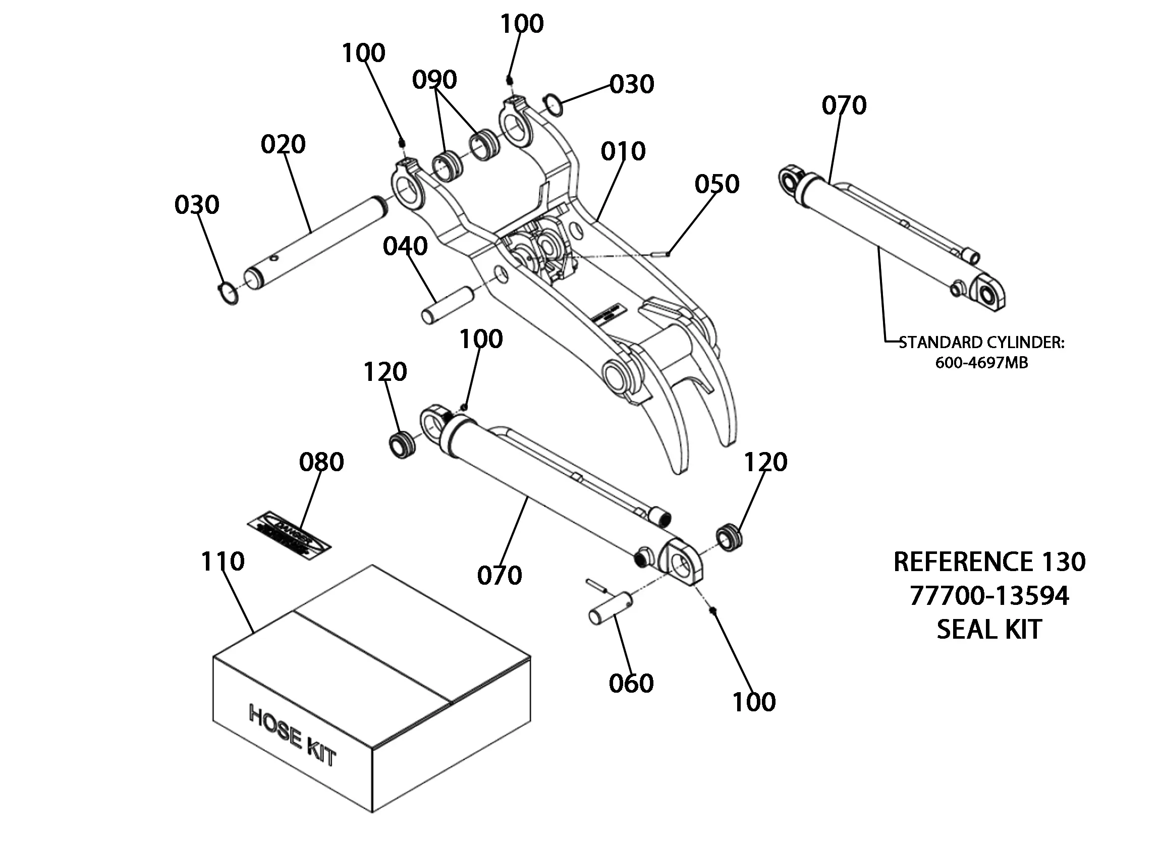 Kubota K7937B - HYDRAULIC THUMB KIT Parts Diagrams