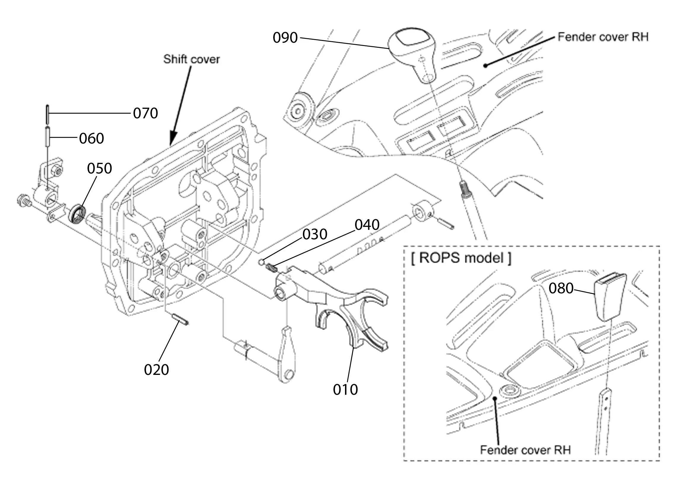 Kubota M9131 (CREEP SPEED KIT (3B291-97720)) Parts Diagrams