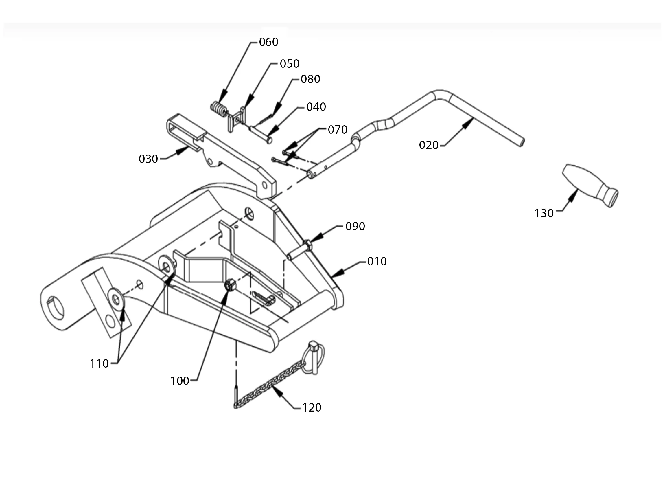 Kubota V4489 QUICK HITCH (V4489 MALE QUICK HITCH AND SUBFRAME