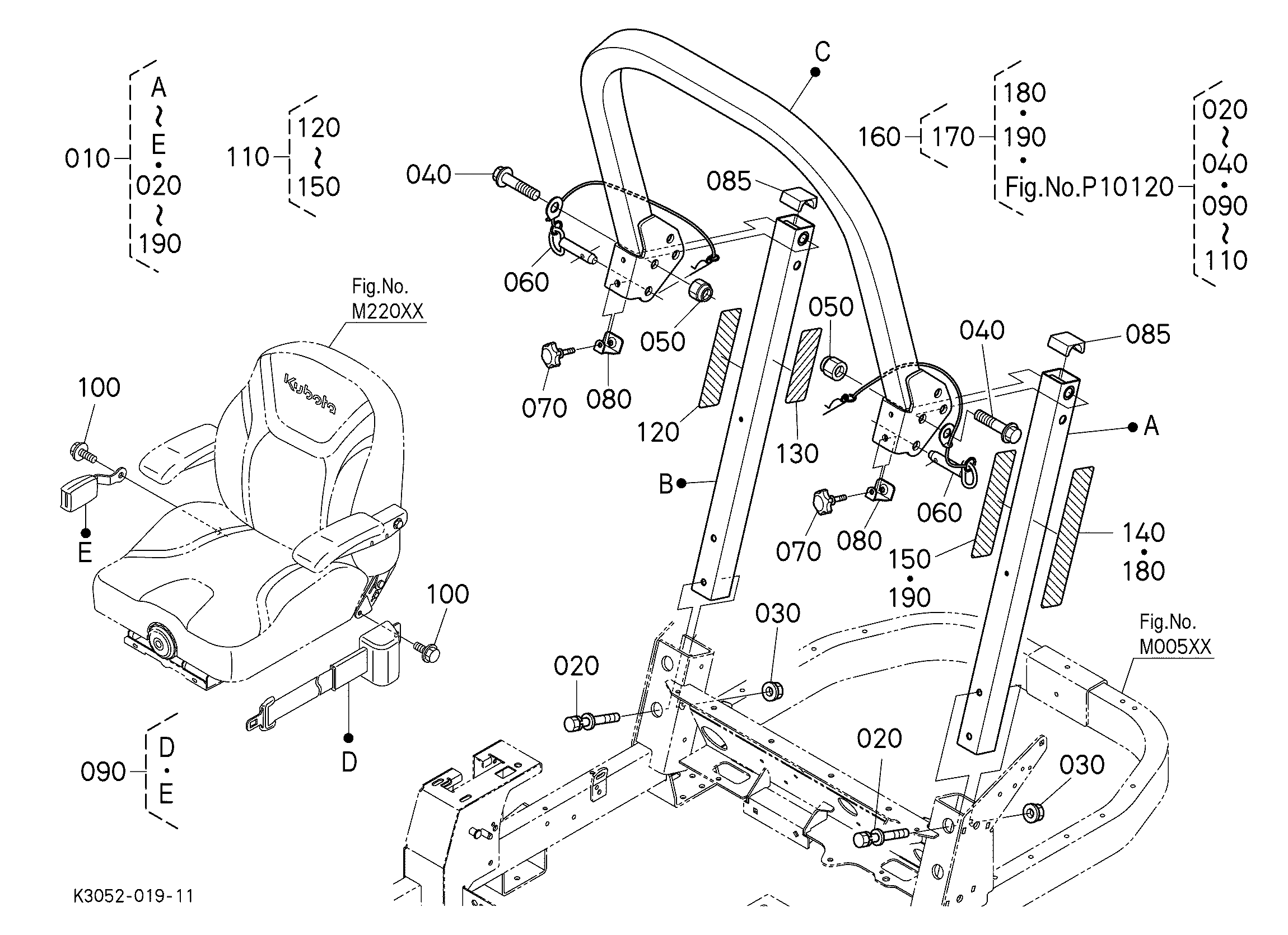 Kubota Z452KWI Parts Diagrams