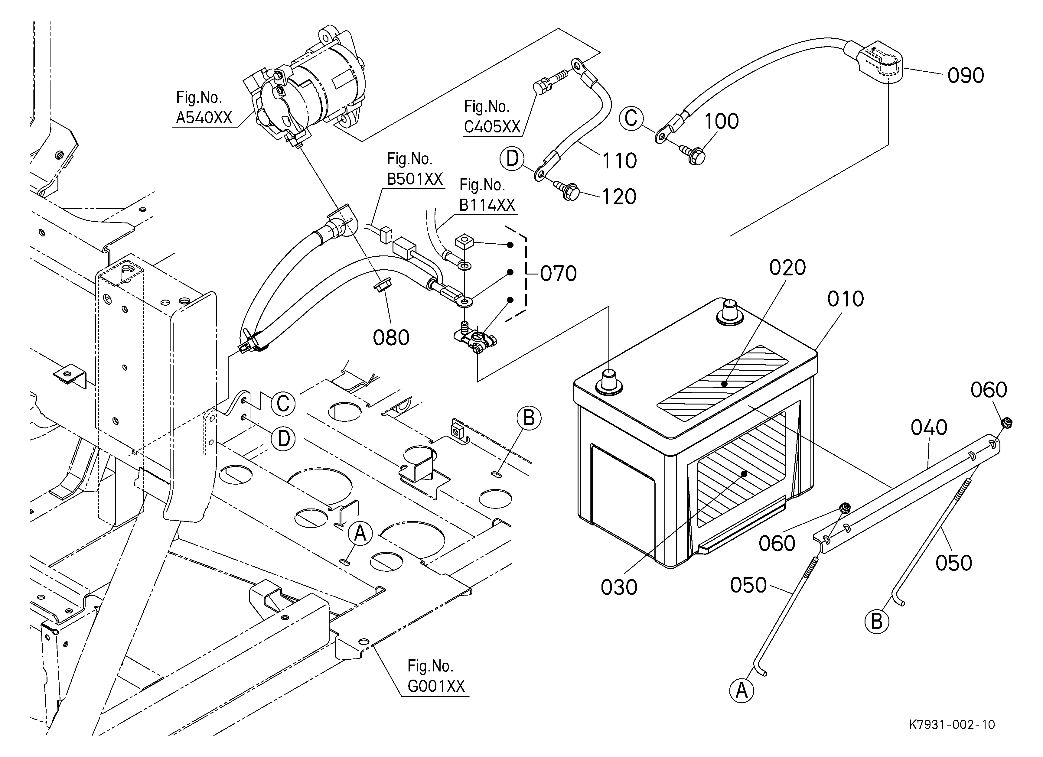 Kubota RTV-X LONG BED / RTVX2L-PCLA-1 Parts Diagrams
