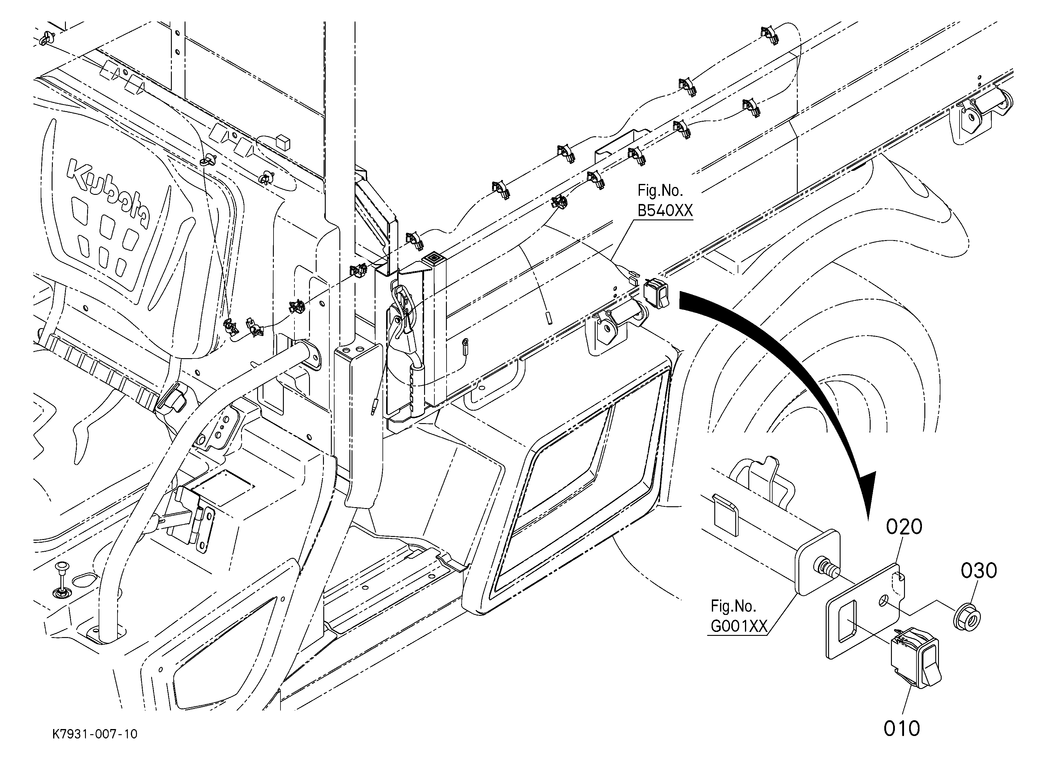 RT-100731ページ Kubota RTV-X LONG BED / RTVX2L-PCLA-1 Parts Diagrams