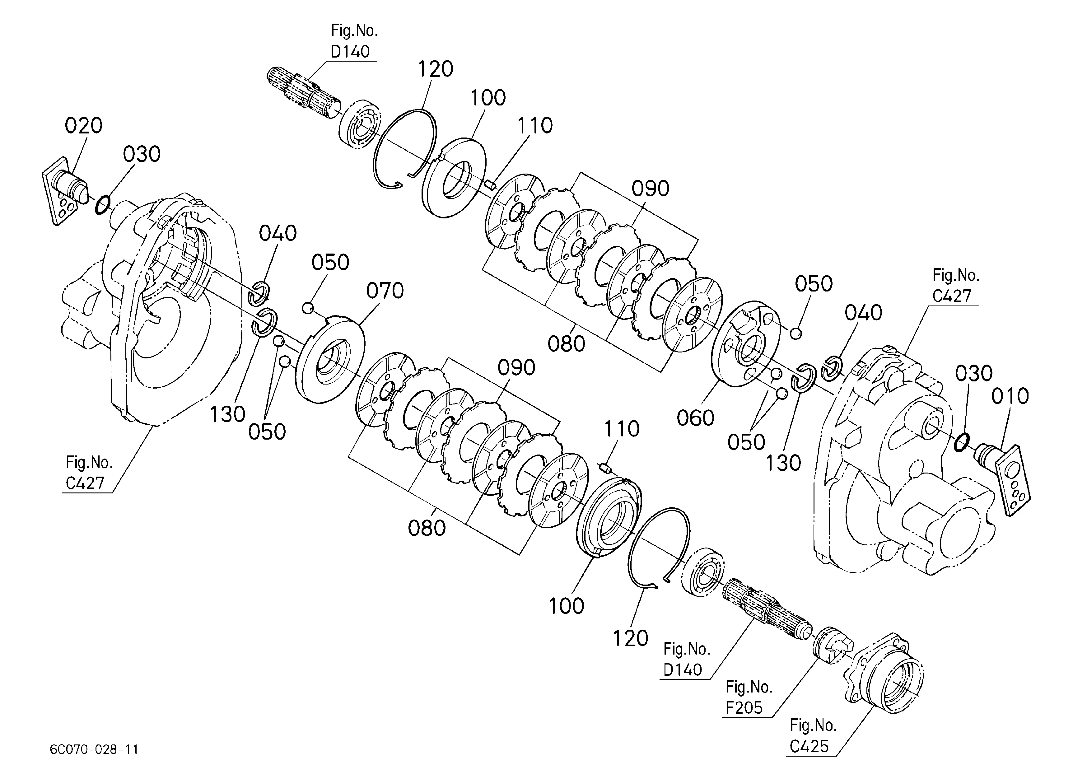 Kubota B2710HSD (Hydrostatic Transmission, 4wd) Parts Diagrams