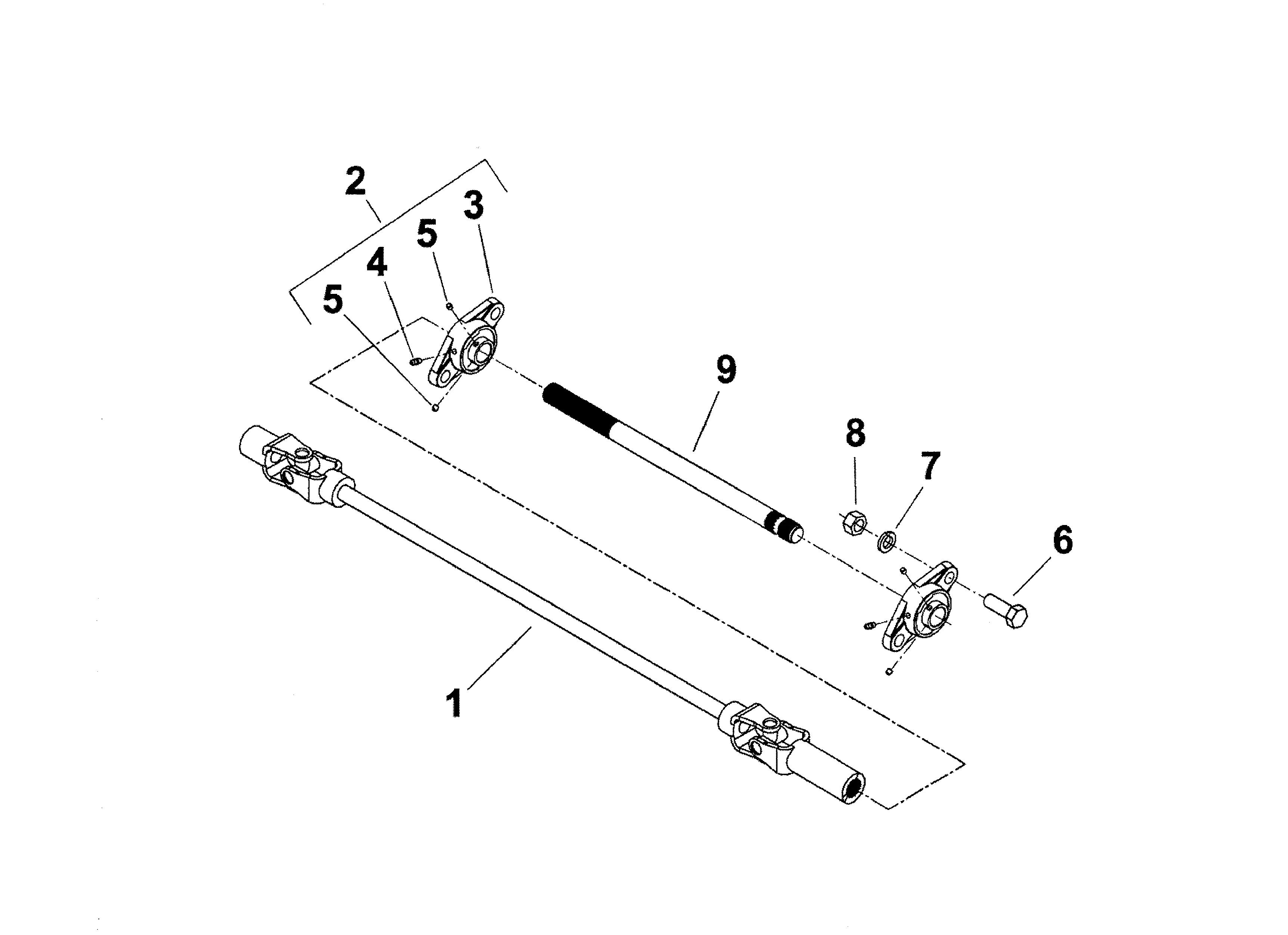 Kubota B2733A (QUICK HITCH SUBFRAME) Parts Diagrams