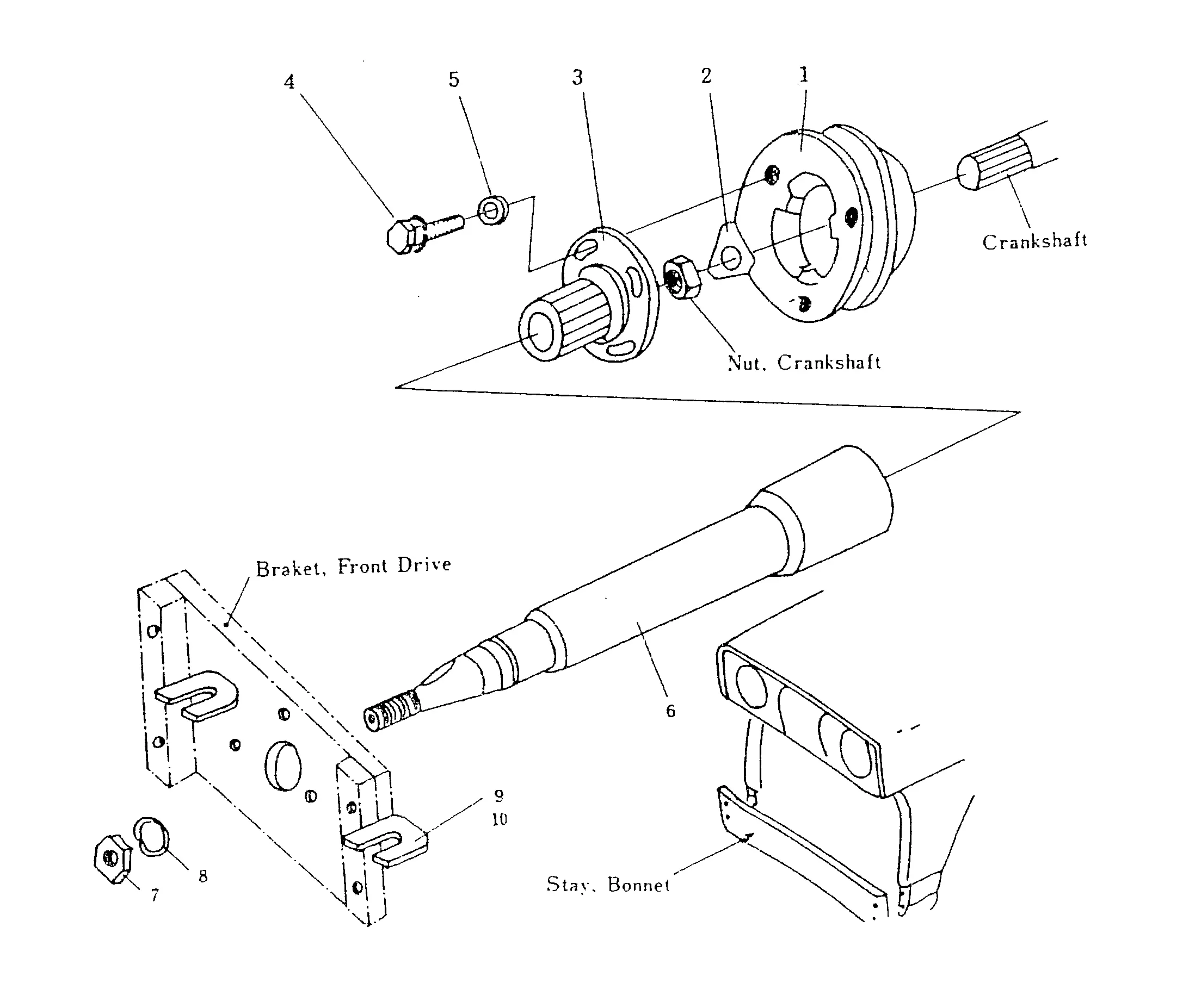Kubota B9320 (FRONT PTO KIT) Parts Diagrams