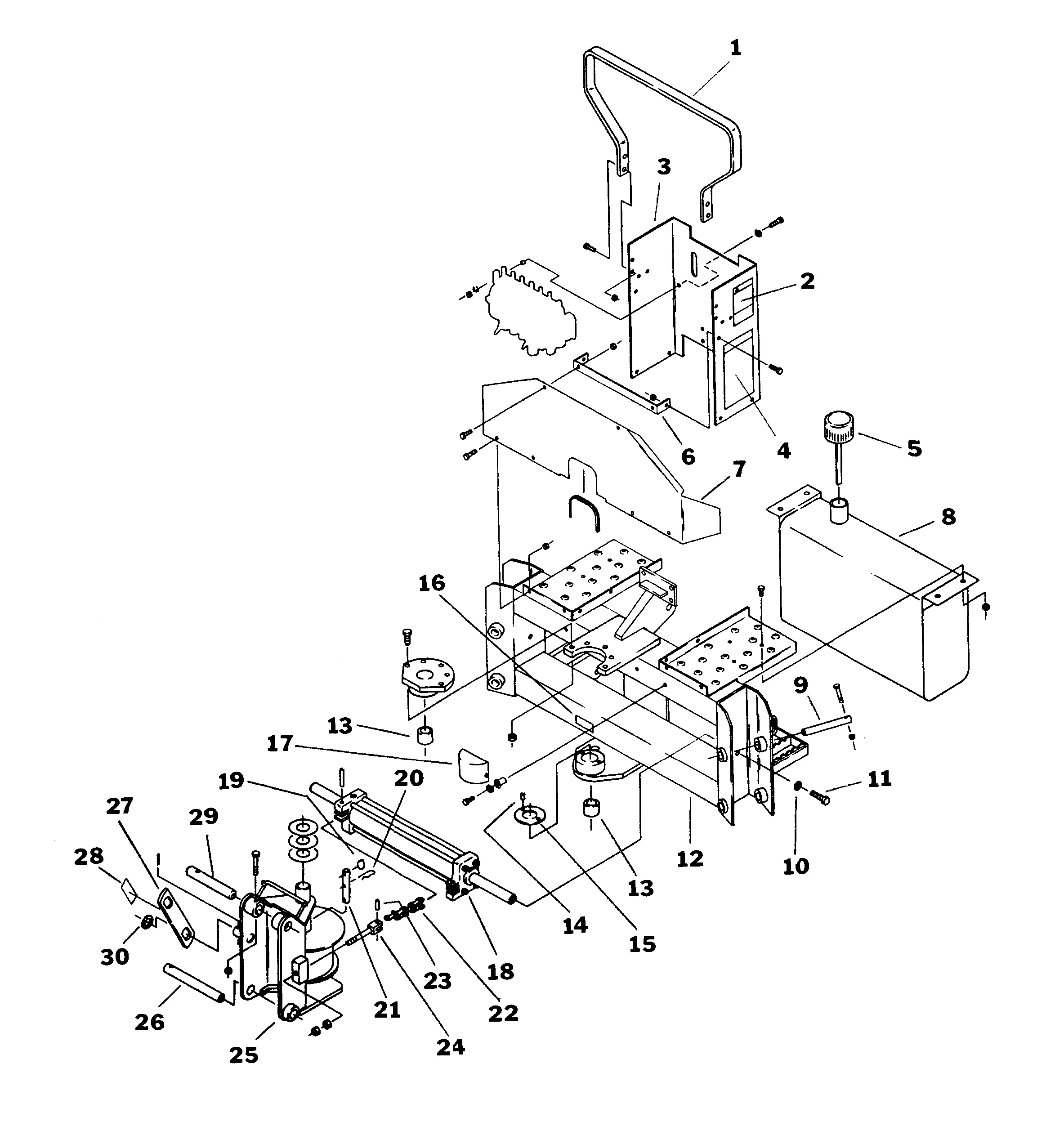 Kubota BL4590(NEW) (7 1/2 FT. BACKHOE) Parts Diagrams