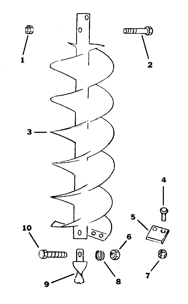 Kubota BL80A(L SERIES) (POST HOLE DIGGER) Parts Diagrams