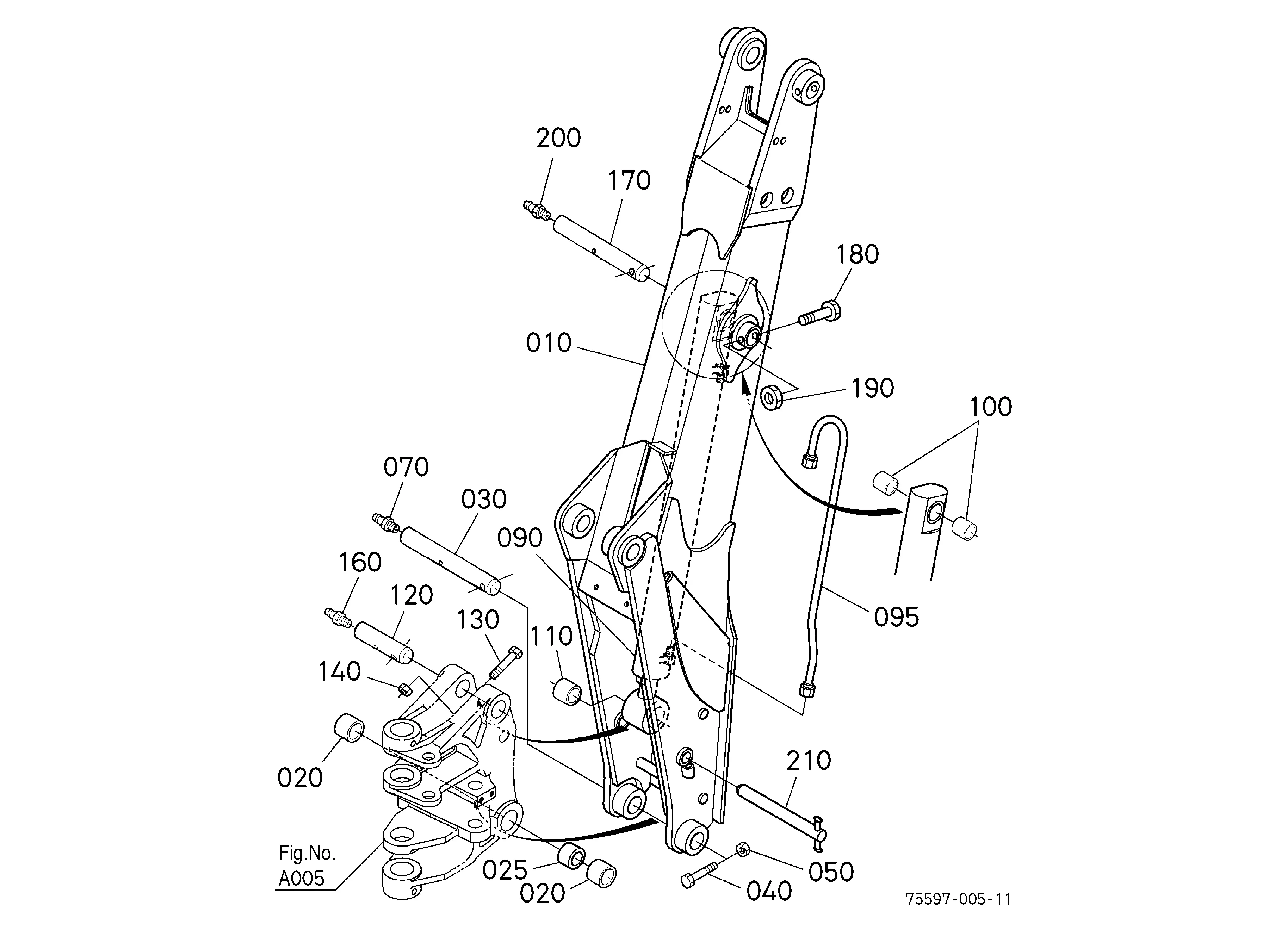 Kubota BT1100 (BACKHOE) Parts Diagrams