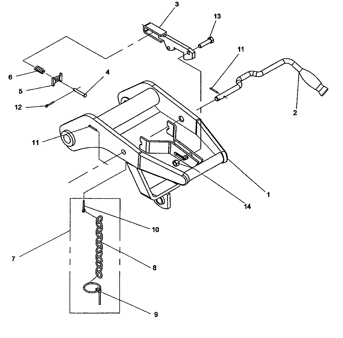 Kubota BX2751 (QUICK HITCH SUBFRAME) Parts Diagrams