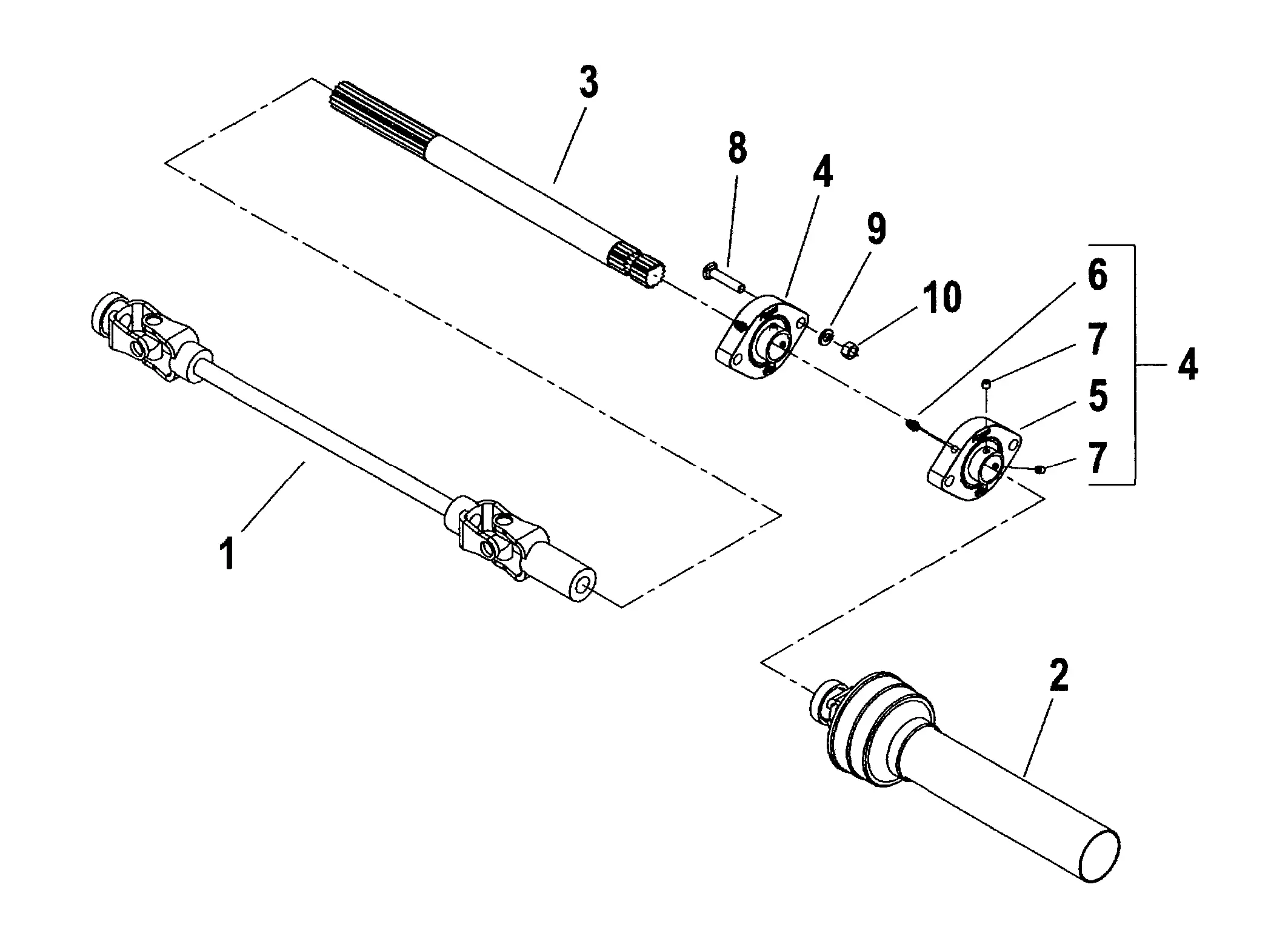 Kubota BX2753 (MID PTO DRIVELINE KIT) Parts Diagrams