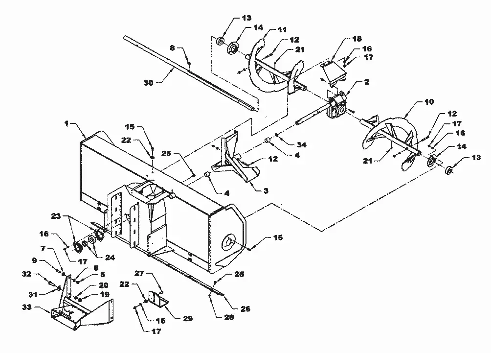 Kubota G2726 S.No.2406356 AND UP 52 FRONT SNOWBLOWER Parts Diagrams