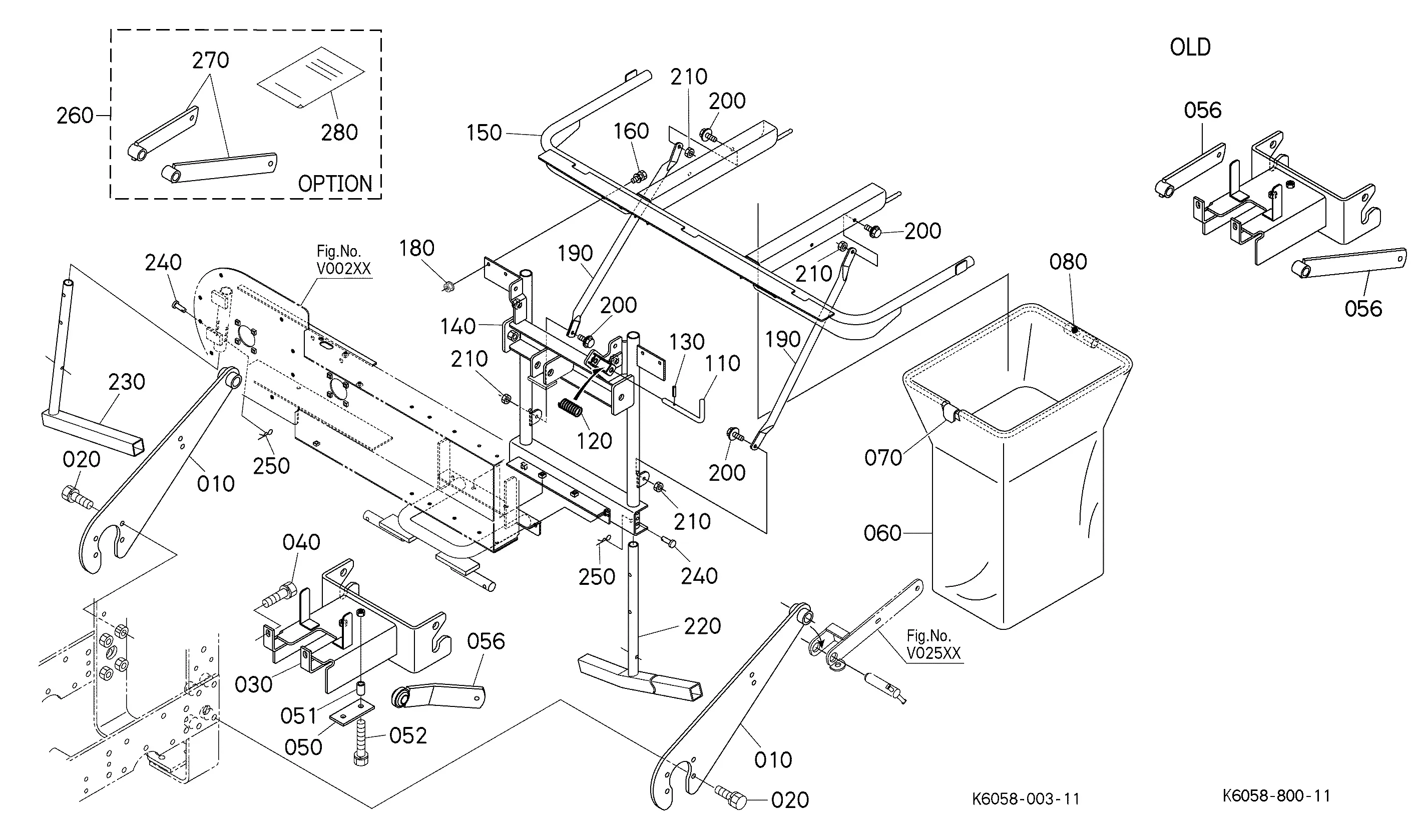 Kubota GCK60-76B(BA) (GRASS CATCHER FOR B20 SERIES) Parts Diagrams