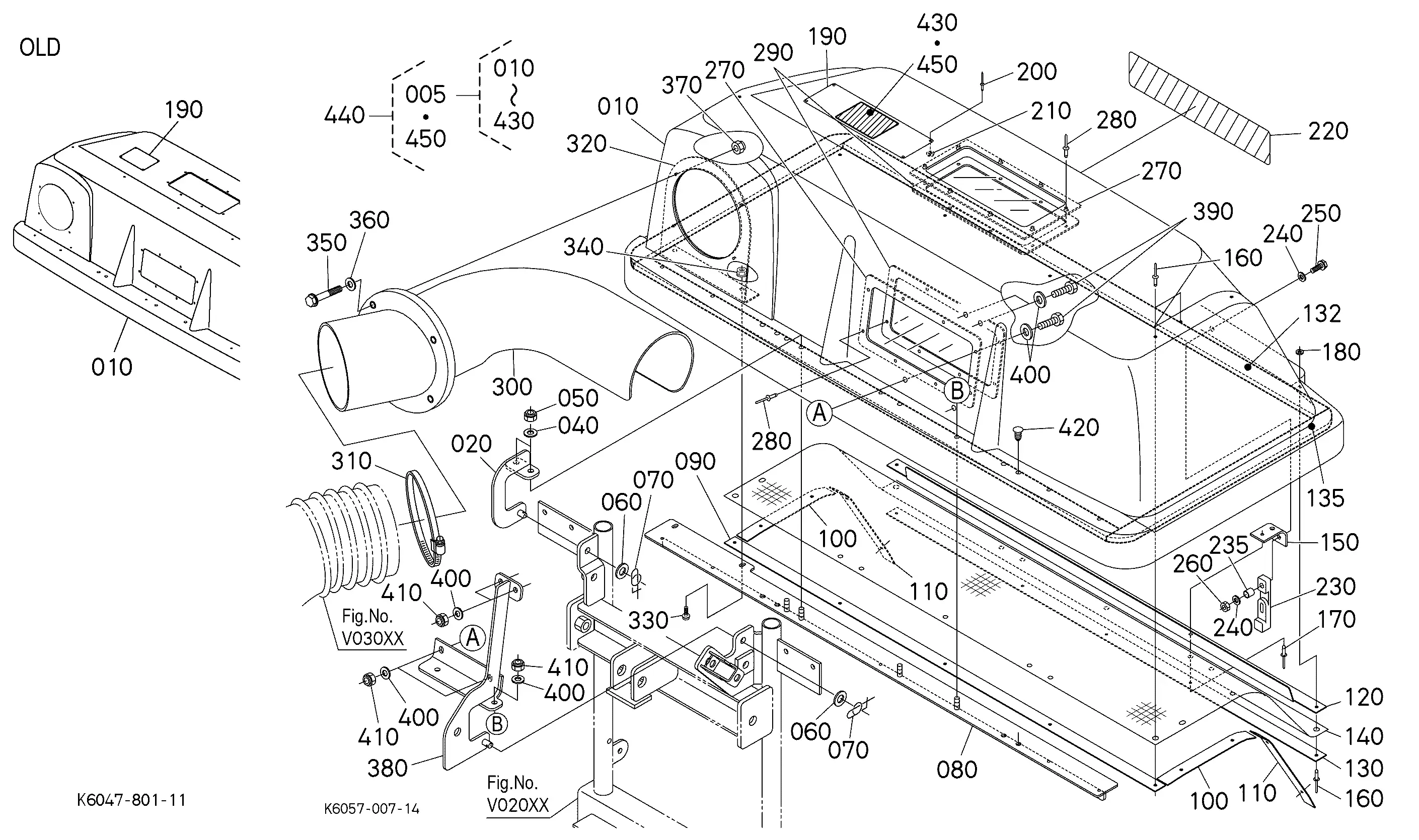 Kubota GCK60-76B(BA) (GRASS CATCHER FOR B20 SERIES) Parts Diagrams