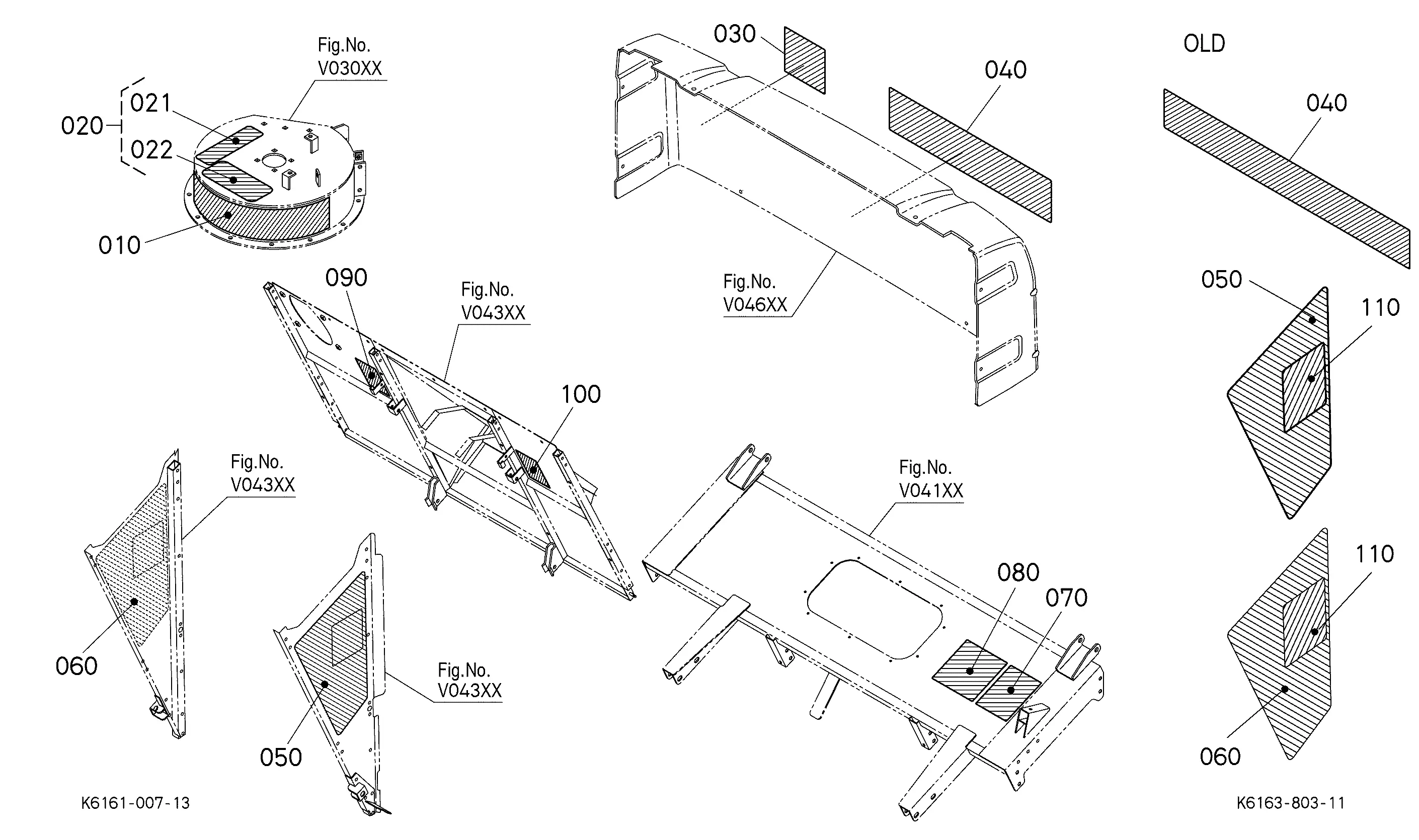 Kubota GCK60H-332Z (HOPPER GRASS CTCHR FOR ZG332P-60) Parts Diagrams