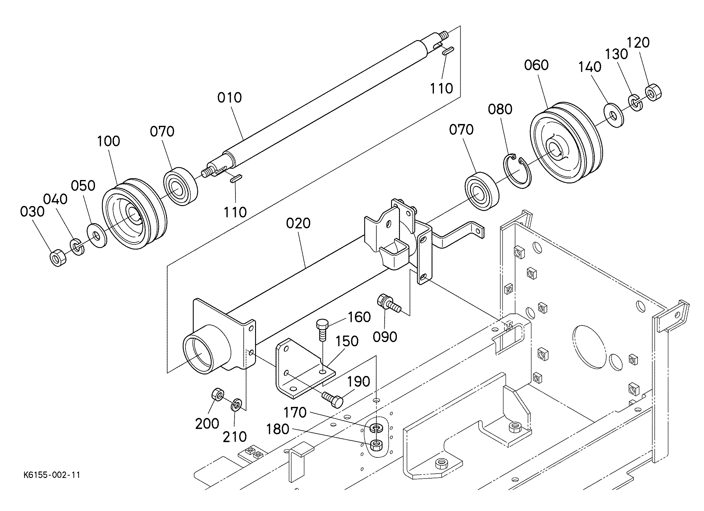 Kubota GCK72-F36 (LOW DUMP GRASS CATCHER/F80-SERIES) Parts Diagrams