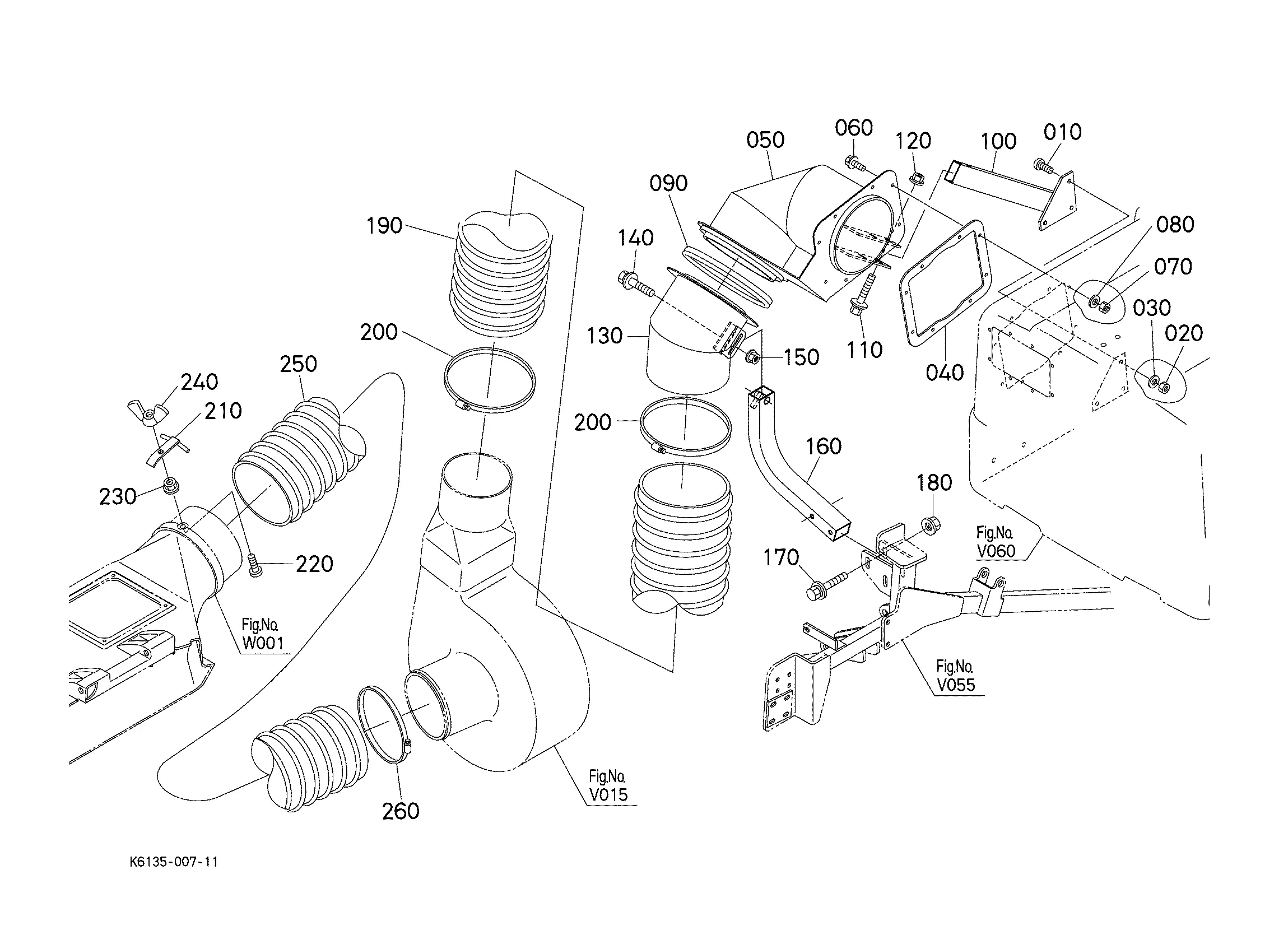 Kubota GCK72-F36 (LOW DUMP GRASS CATCHER/F80-SERIES) Parts Diagrams