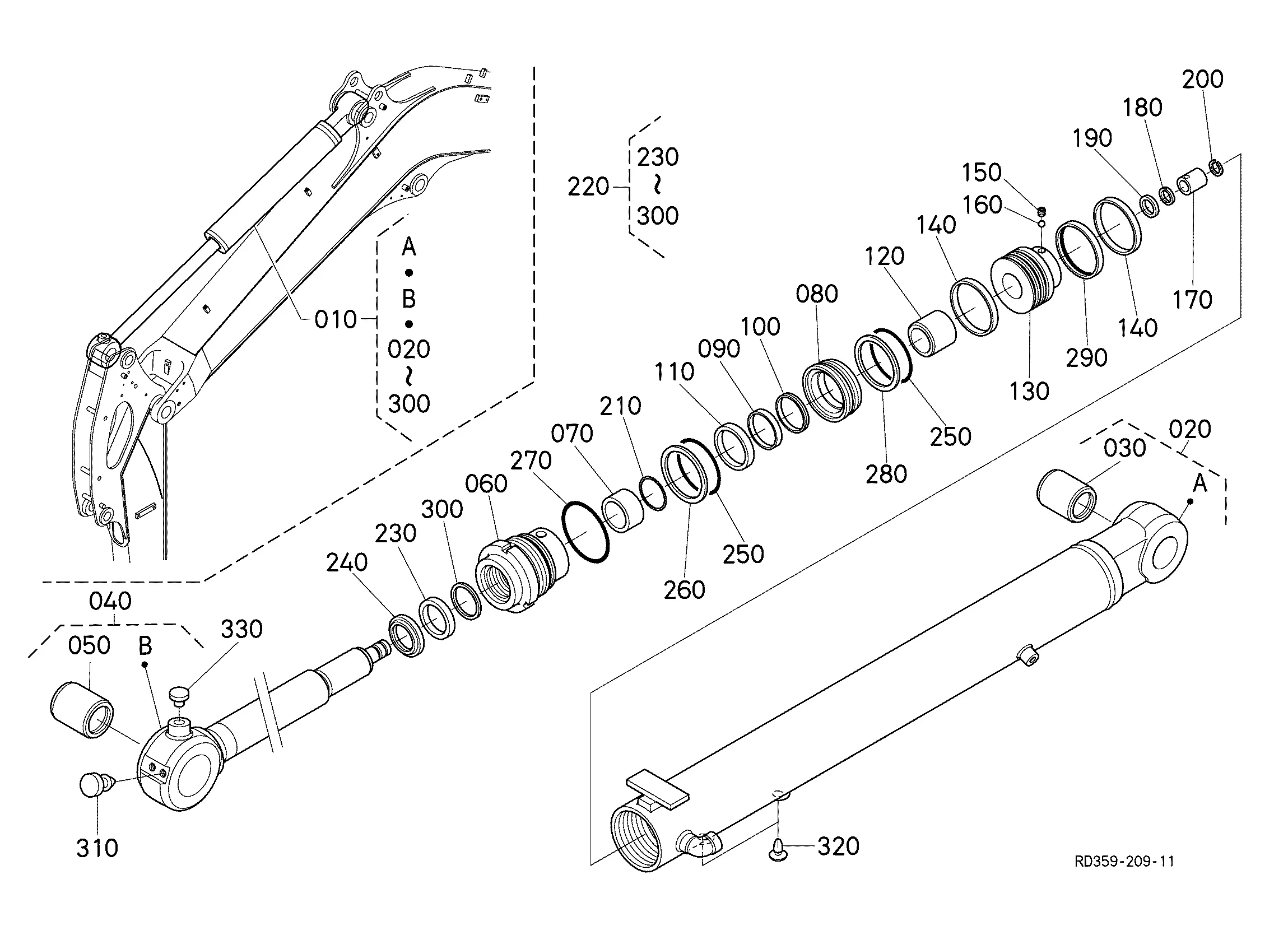 Kubota KX057-4 ACCESSORY Parts Diagrams