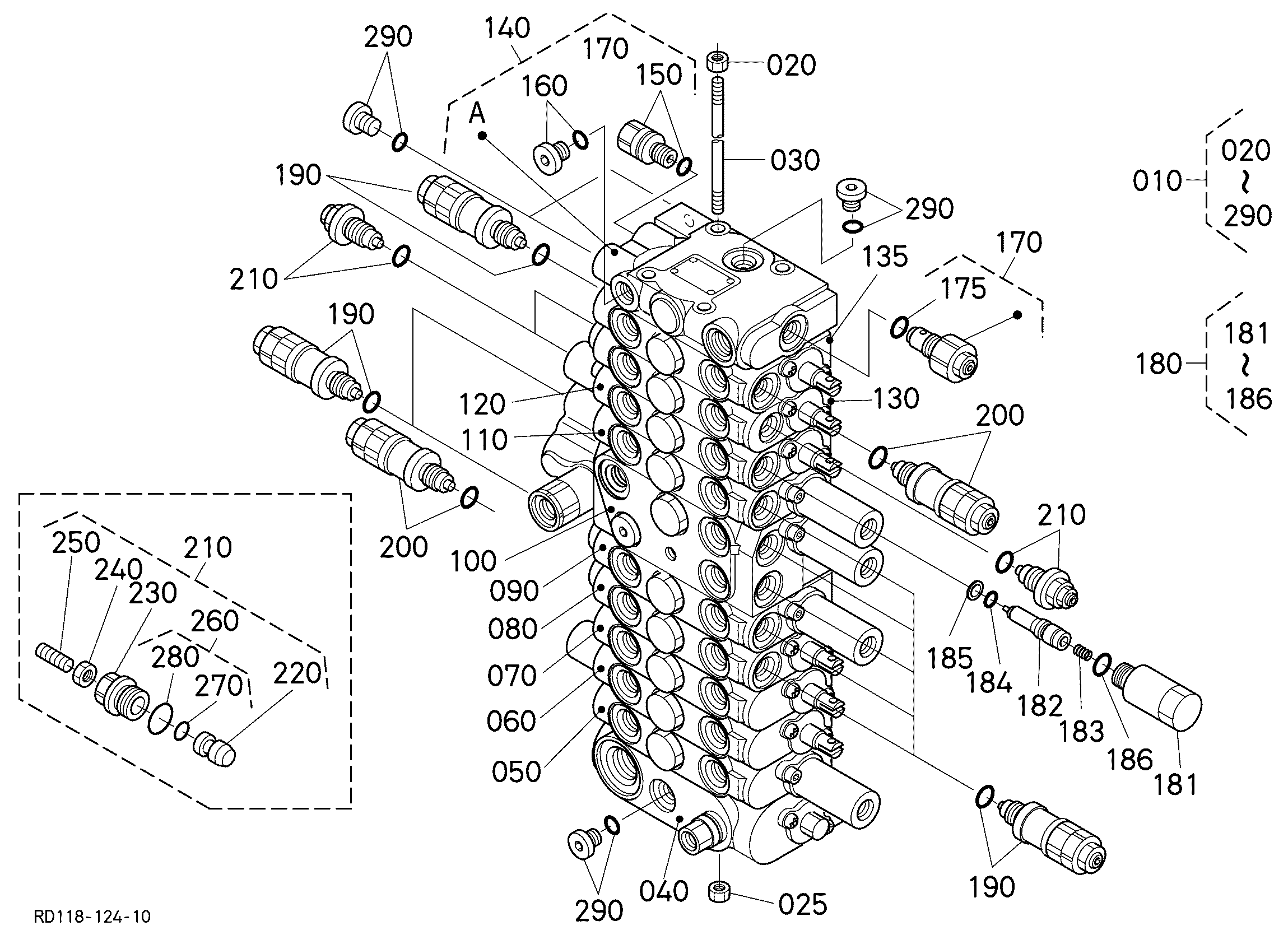 Kubota KX121-3 (SN:20000-29999) Parts Diagrams