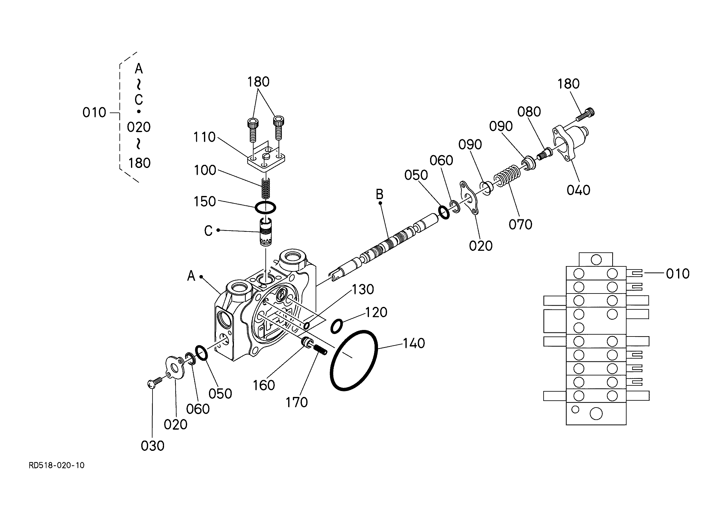 Kubota KX161-3 (SN:20000-29999) Parts Diagrams