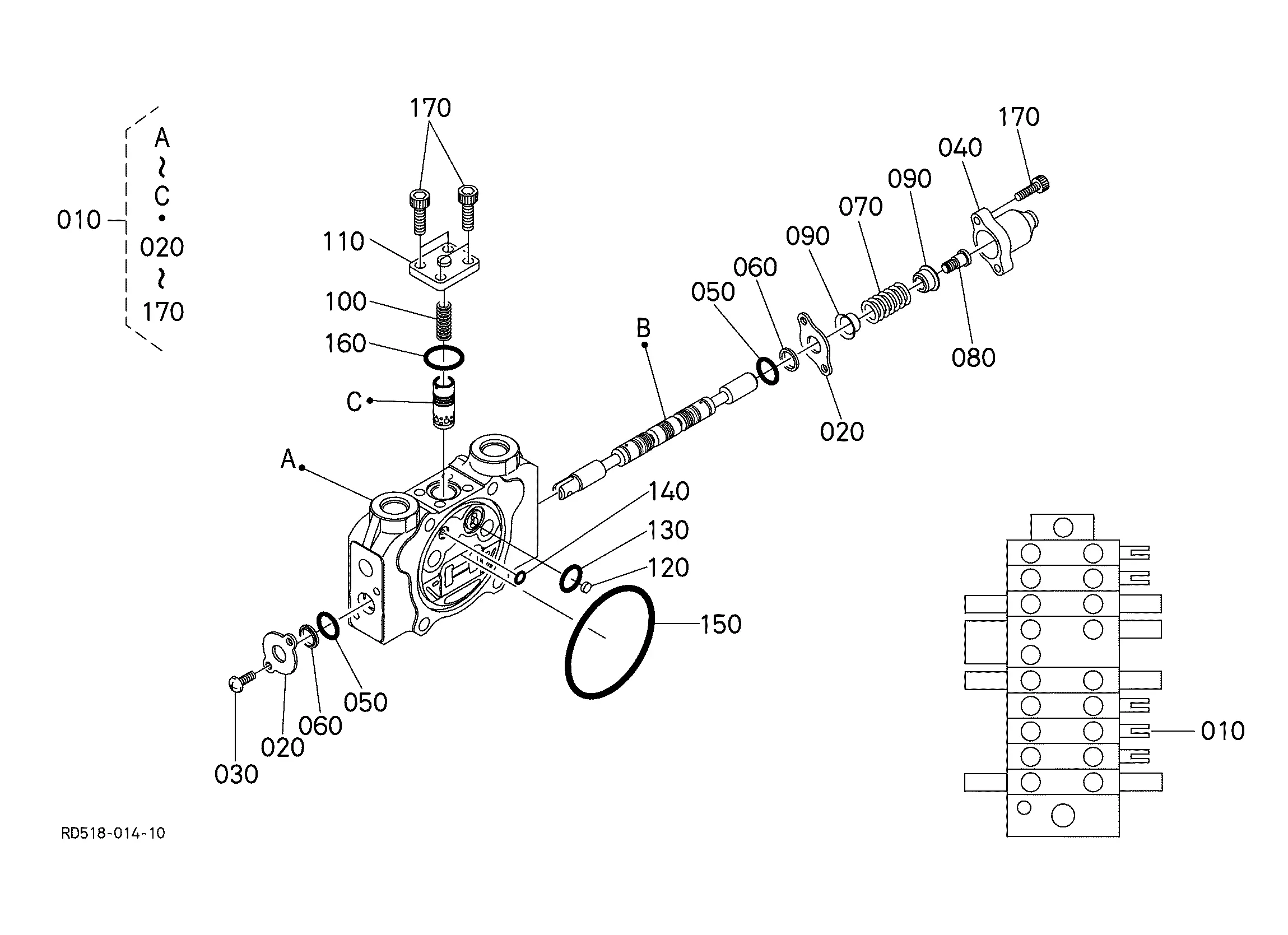 Kubota KX161-3 (SN:20000-29999) Parts Diagrams