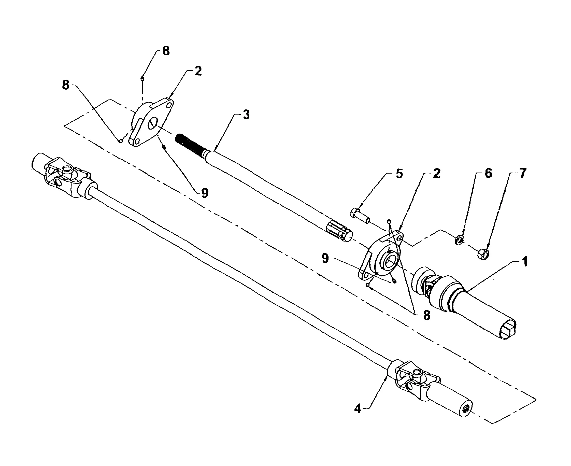 Kubota L2180-1 (QUICK HITCH AND SUBFRAME) Parts Diagrams
