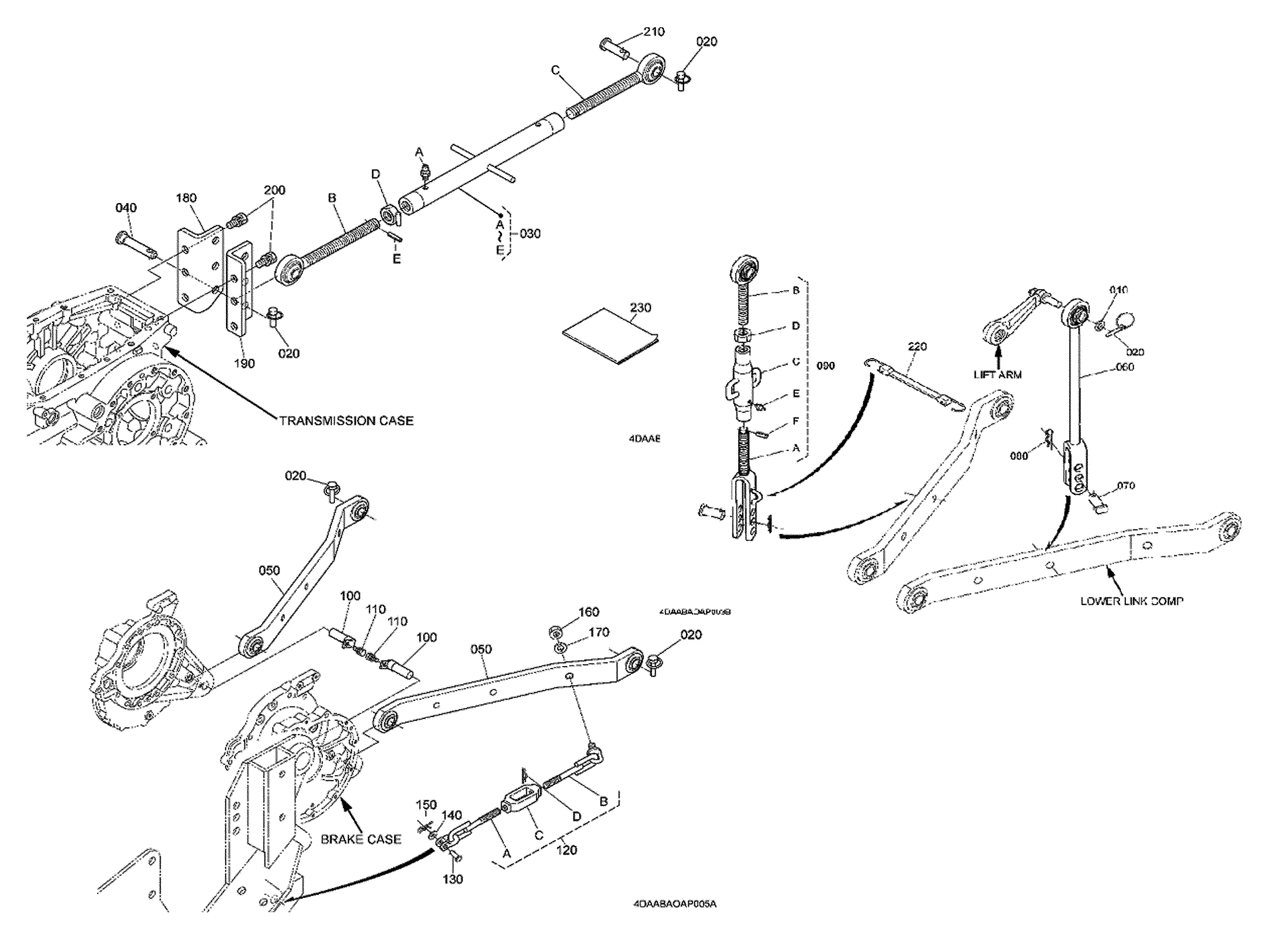 Kubota L3961 (3P HITCH KIT / L39/L45/L47) Parts Diagrams